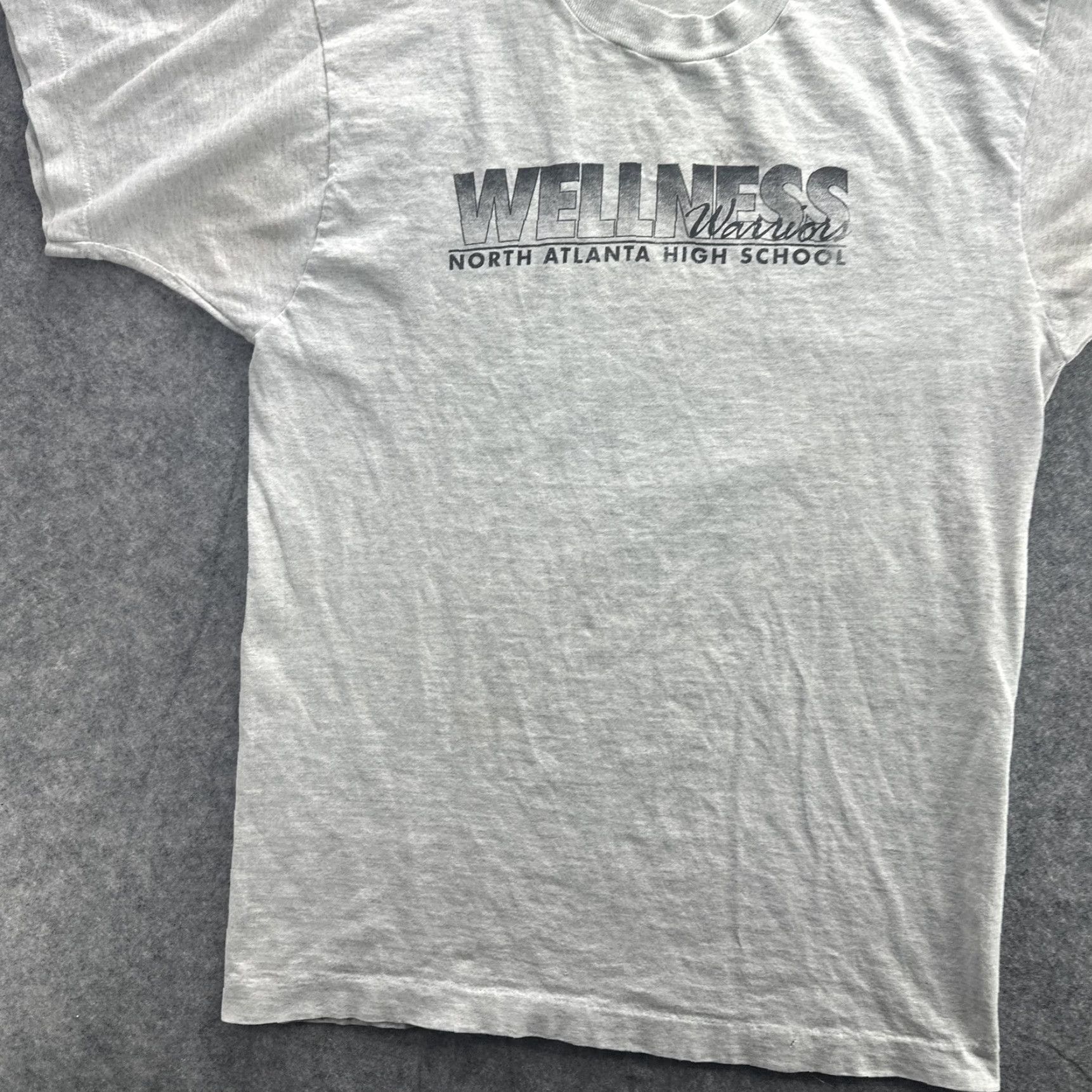 Fruit Of The Loom VINTAGE Fruit of the Loom T-Shirt Mens Large Gray 90s School Athletic Graphic Tee Size US L / EU 52-54 / 3 - 4 Thumbnail