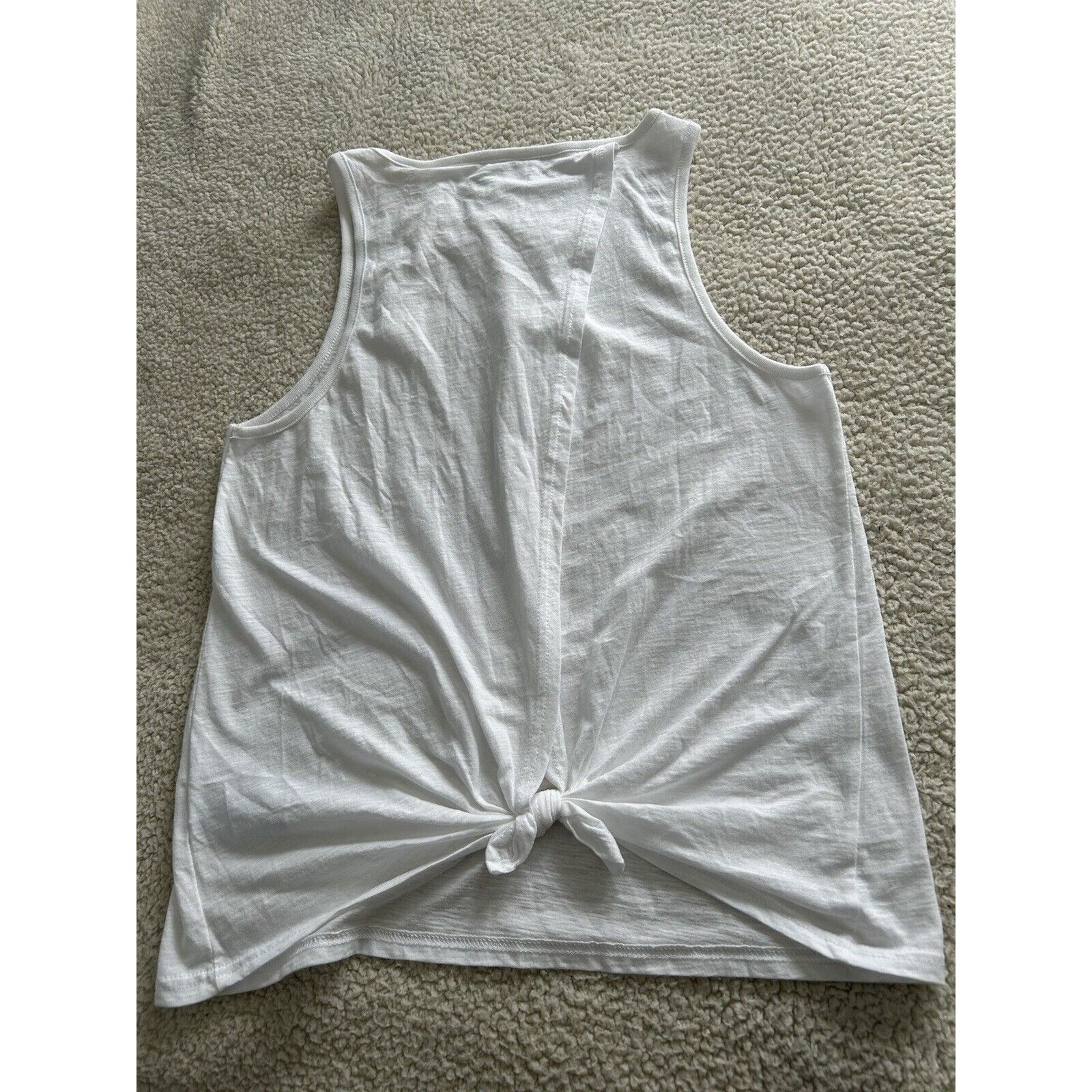 J.Crew J.CREW Vintage Cotton Knot Back Tank Top White Size M Size M / US 6-8 / IT 42-44 - 7 Thumbnail