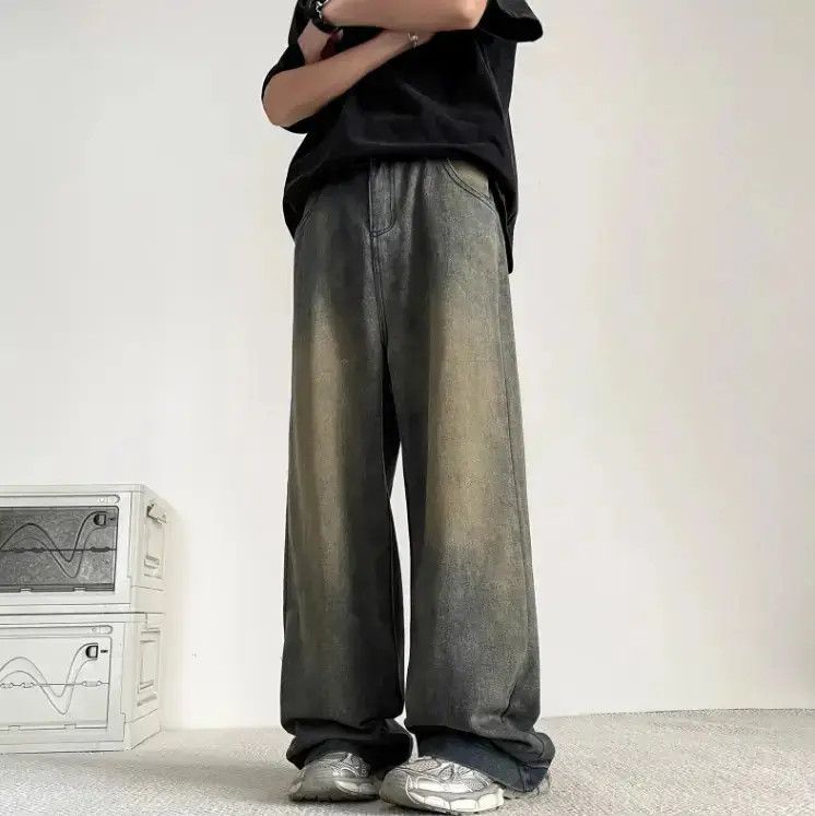 Japanese Brand Straight leg micro flared casual jeans Size US 34 / EU 50 - 2 Thumbnail