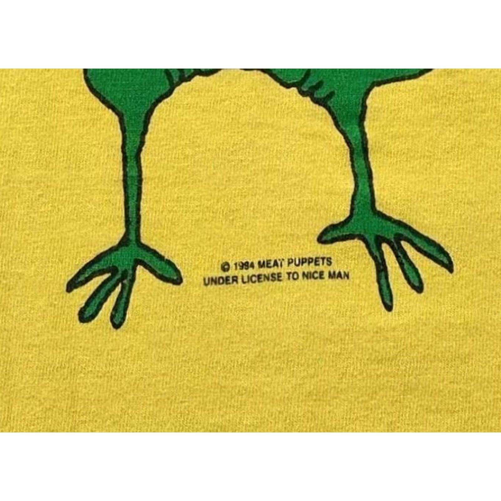 Fruit Of The Loom VINTAGE Meat Puppets Band Shirt "Too High To Die" Single Stitch XL Fruit of the Loom Yellow Mens Size US XL / EU 56 / 4 - 5 Thumbnail