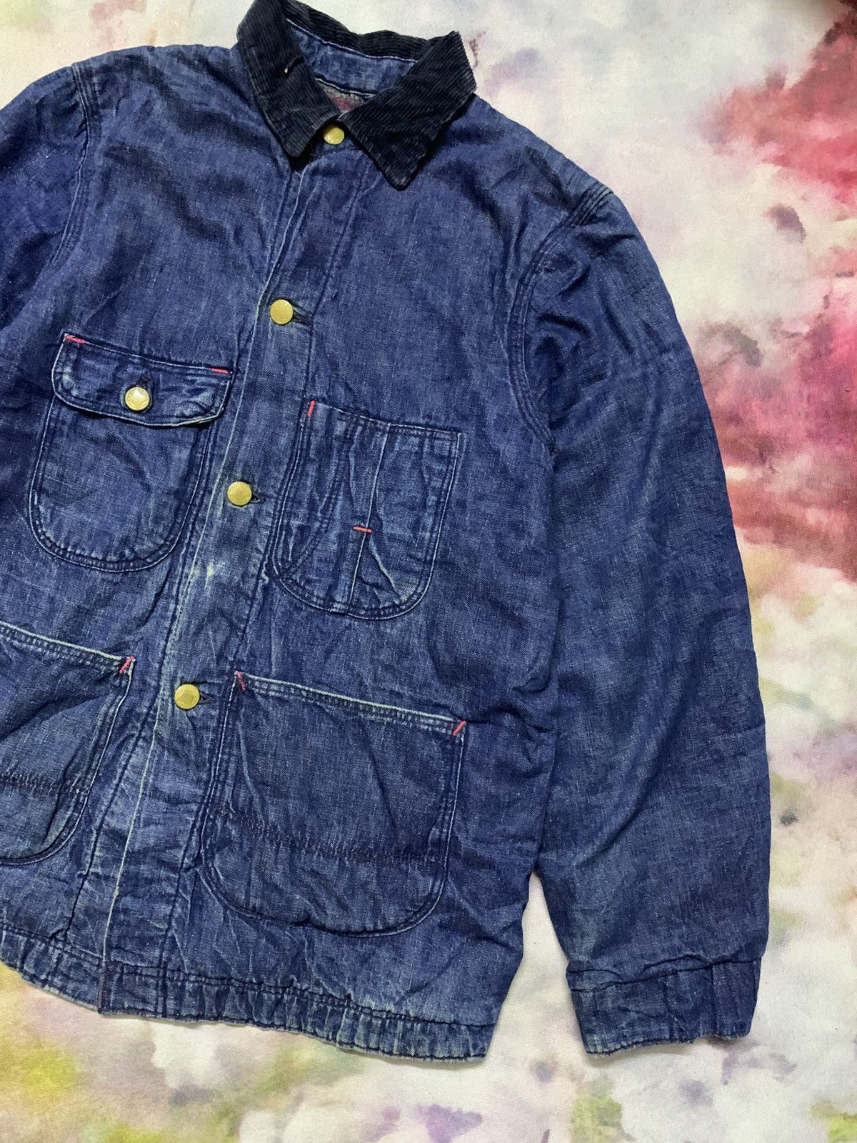 Sears Vintage 50’s HERCULES SEARS Chore Blanket Lined Denim Jacket Size US S / EU 44-46 / 1 - 4 Thumbnail
