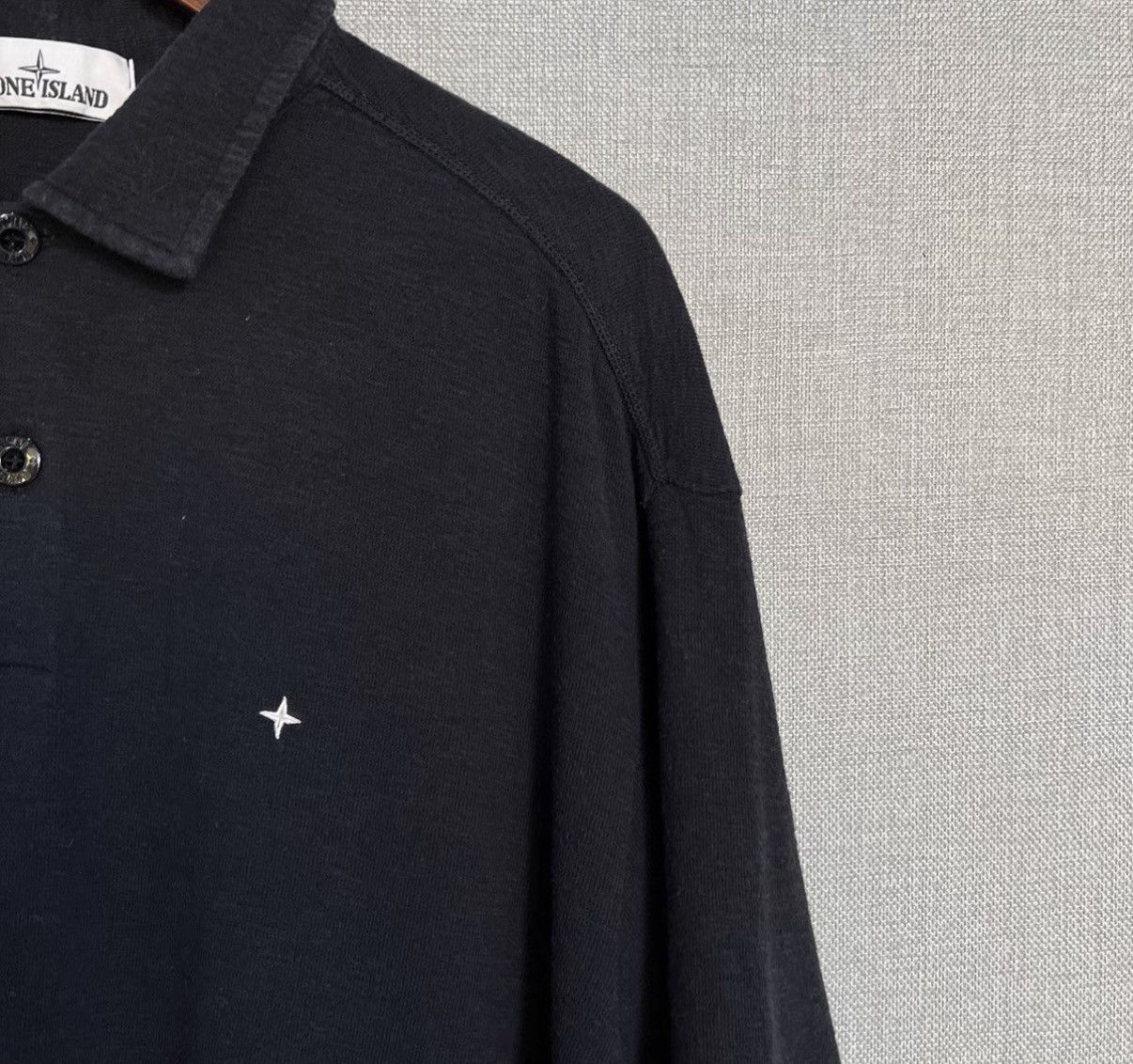 Stone Island Stone Island Black Embroidered Block Small Logo Polo Shirt Size US XL / EU 56 / 4 - 3 Thumbnail