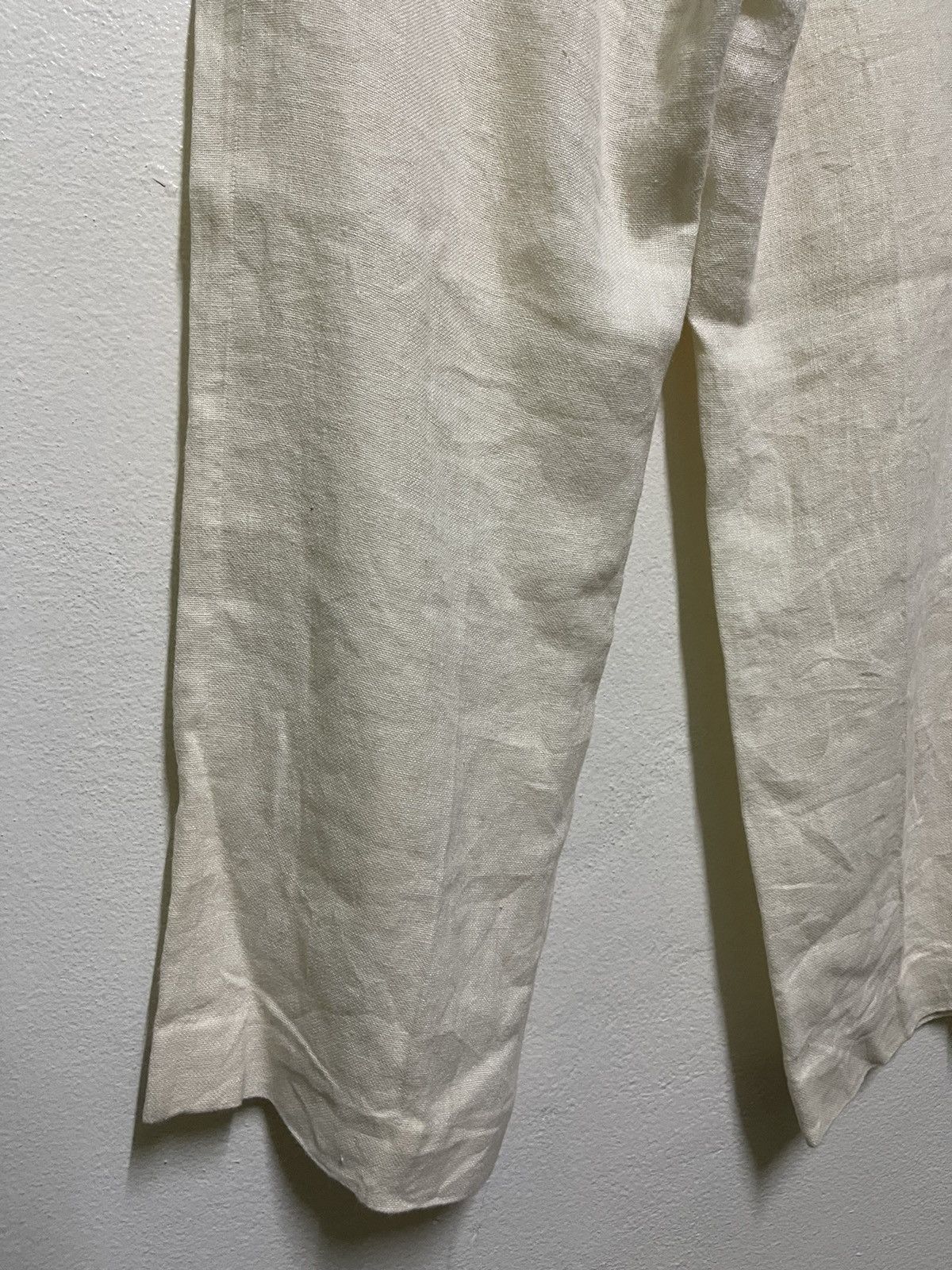 Krizia × Krizia Uomo Krizia Linen Pants Beigi 44 Italy Size 30" / US 8 / IT 44 - 10 Thumbnail