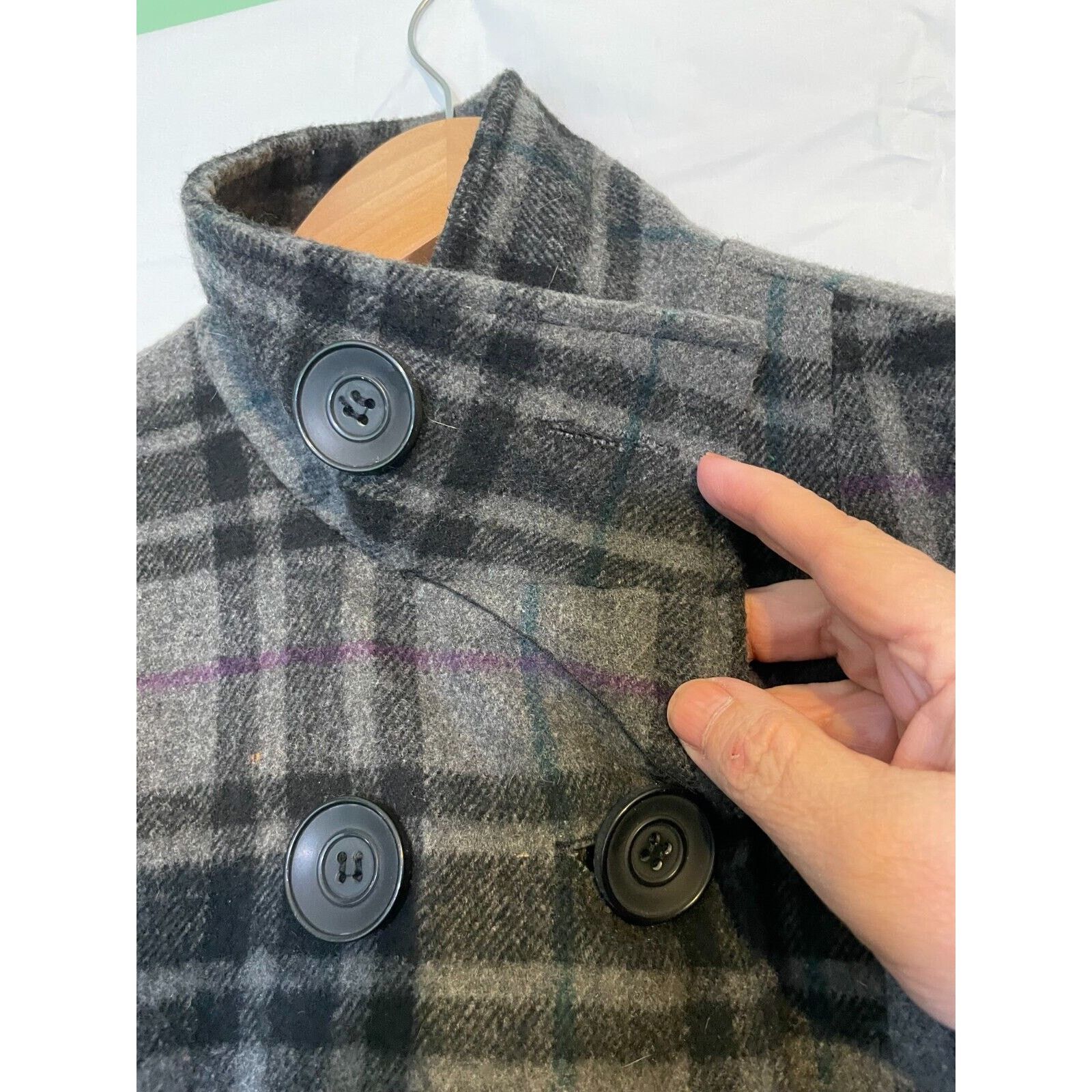 Other Paris Blues Women's Doublebreasted Plaid Pea Coat Size Small Size S / US 4 / IT 40 - 5 Thumbnail