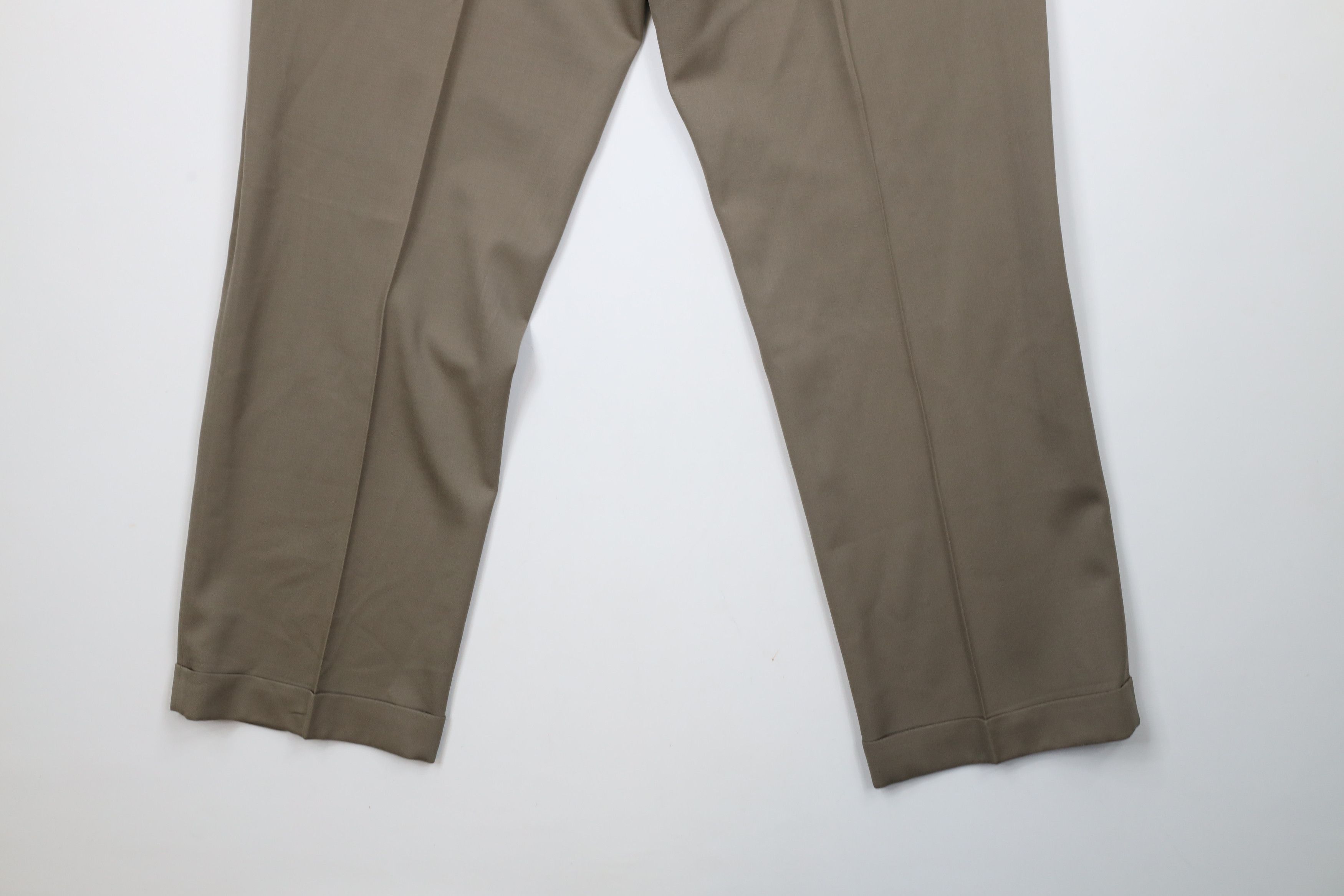 Brooks Brothers × Vintage Vintage 90s Brooks Brothers Cuffed Wide Leg Chino Pants Size US 34 / EU 50 - 11 Thumbnail