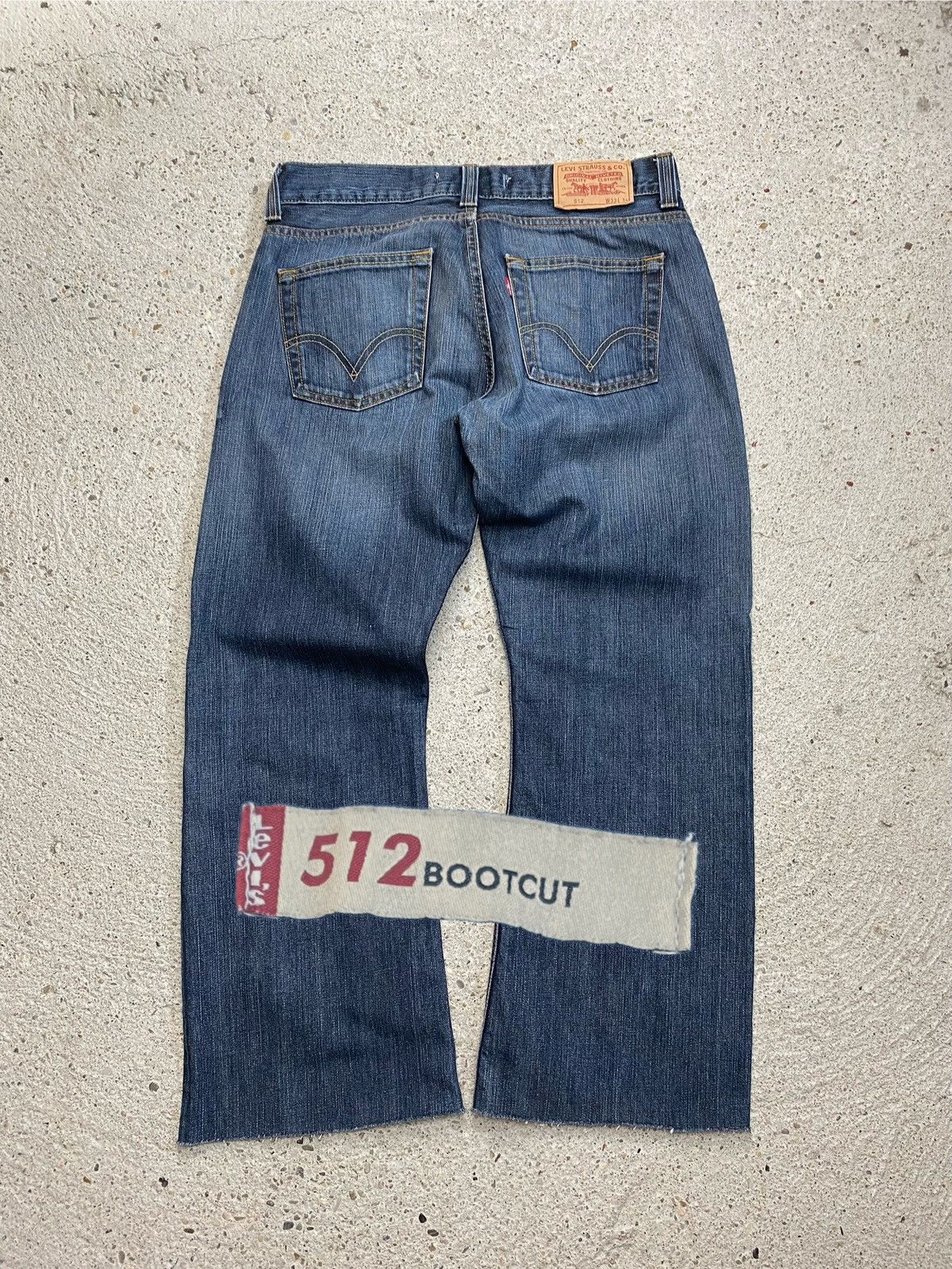 Levis 512 bootcut denim jeans vintage retro flared