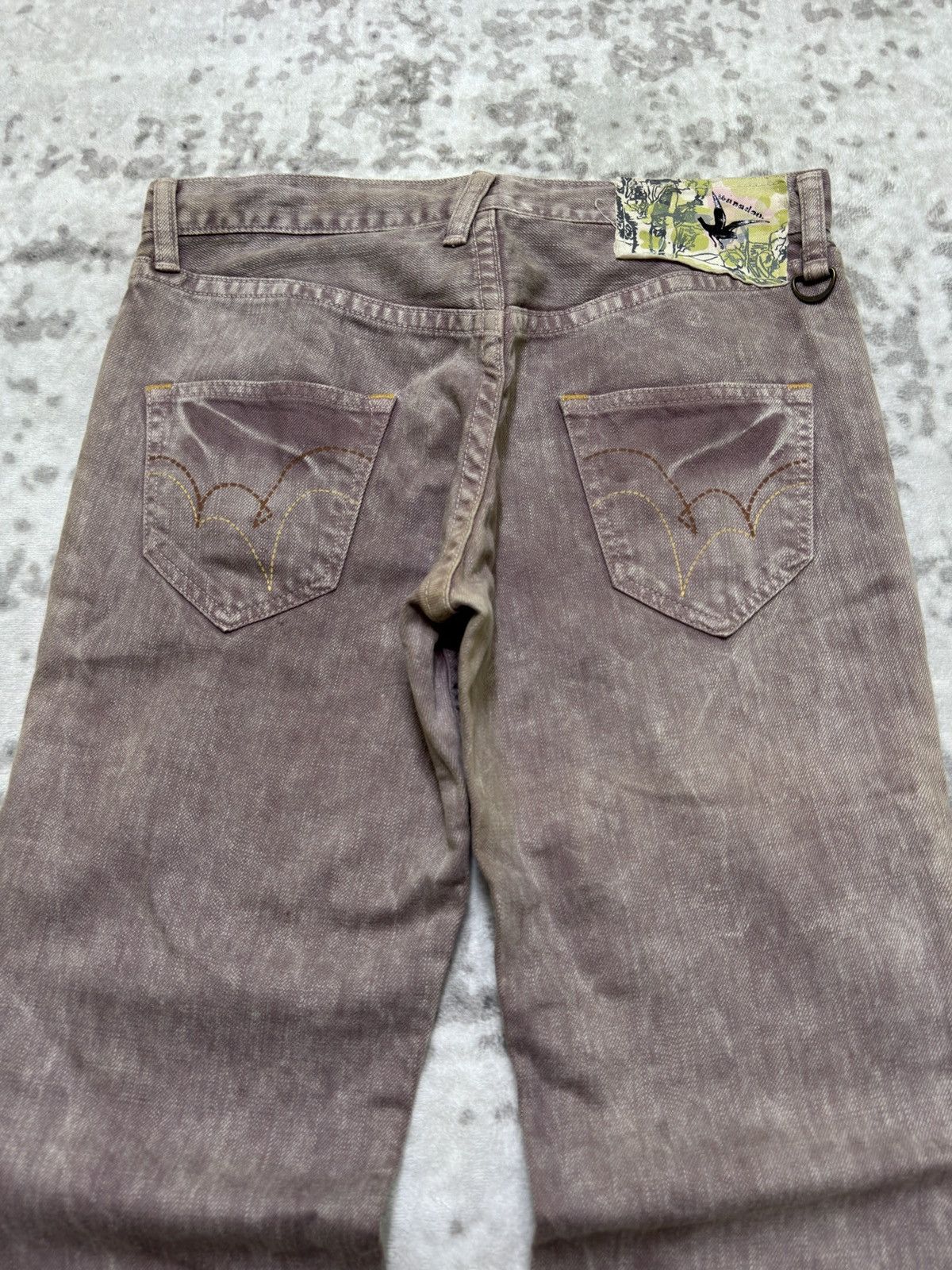 If Six Was Nine Vintage Flared WOW Jeans Acid Wash Purple Denim Size US 30 / EU 46 - 9 Thumbnail