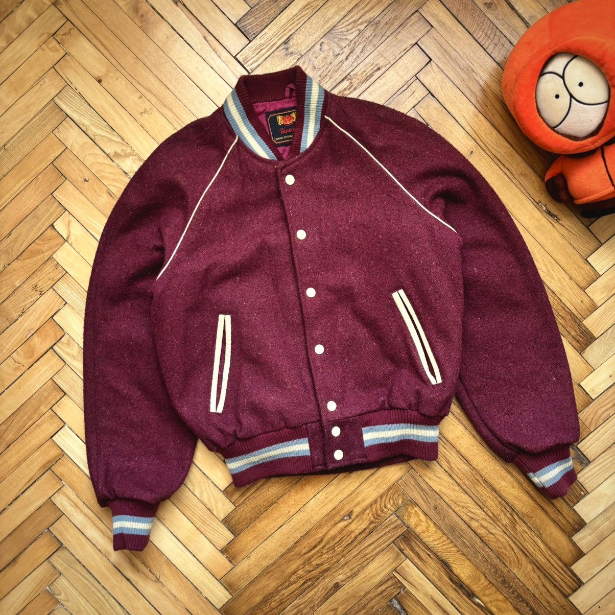 Vintage 70’s Harvard Wool Bomber Jacket Rare Colours