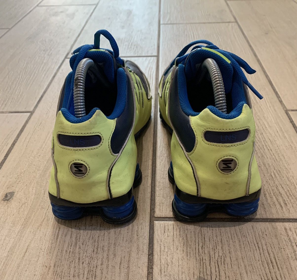Nike × Vintage Nike Shox Vintage 2012 Yellow Blue Leather Shoes Size US 8 / EU 41 - 5 Thumbnail