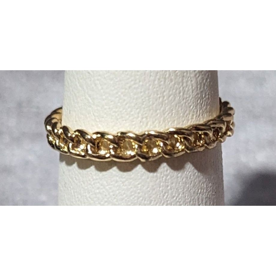 Other Gold Tone Braided Chain Texture Fashion Ring Size 6 Size ONE SIZE - 5 Thumbnail
