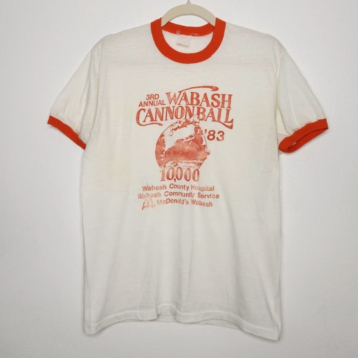 Vintage VINTAGE Wabash Cannonball Train McDonalds Ringer Shirt Size US S / EU 44-46 / 1 - 2 Thumbnail