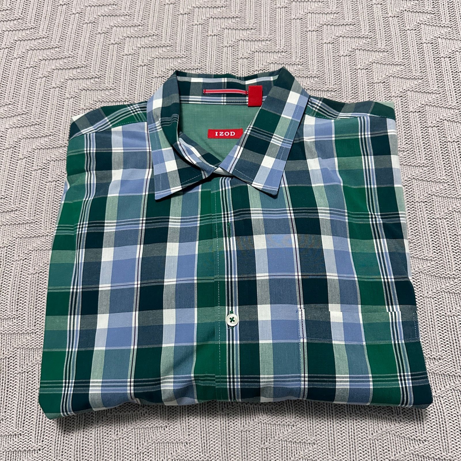 Izod Izod green plaid button downq Size US XL / EU 56 / 4 - 1 Thumbnail