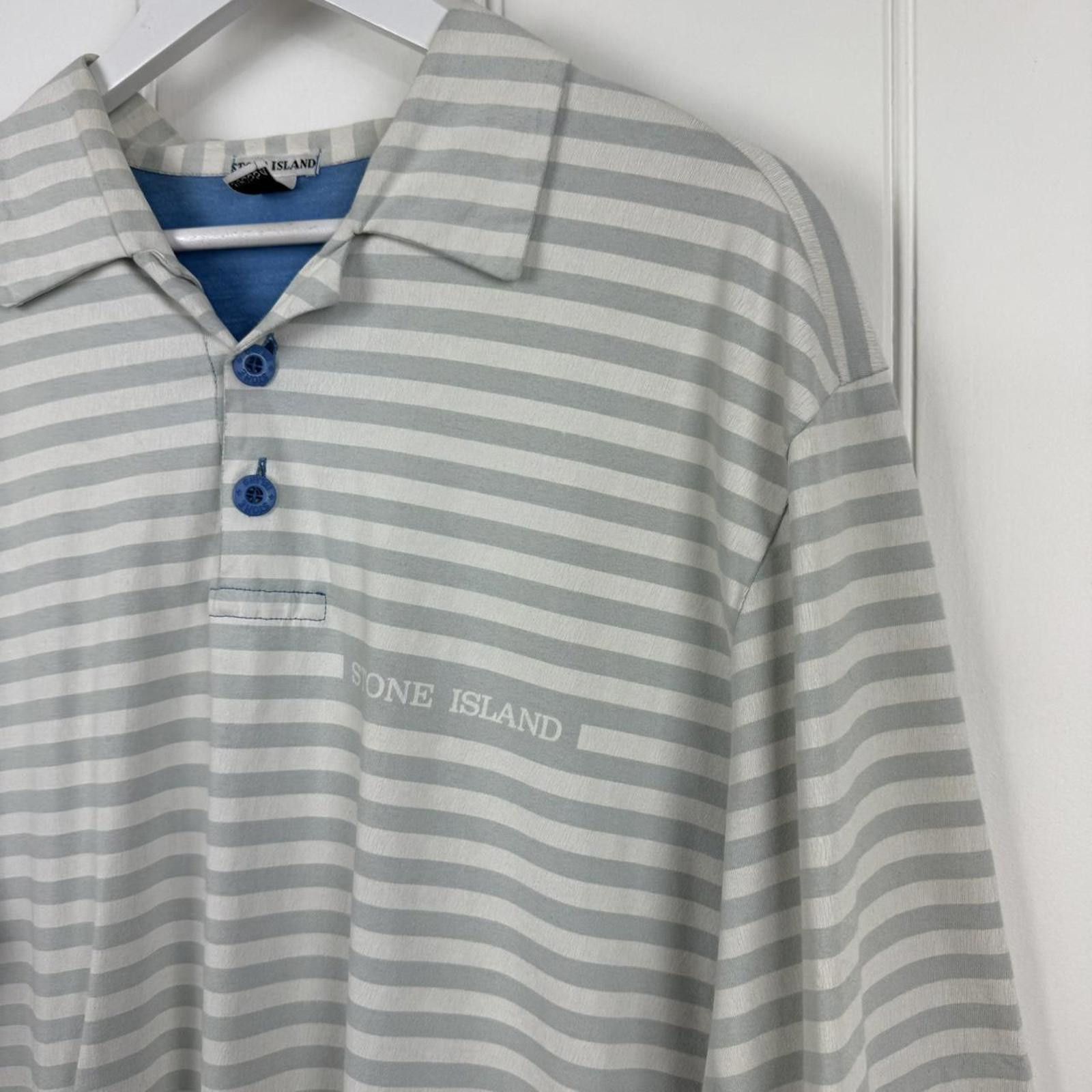 Stone Island 2000’s Stone Island Striped Polo Size US XXL / EU 58 / 5 - 3 Thumbnail