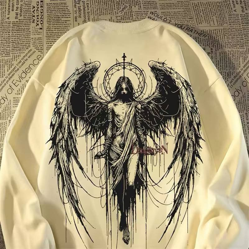 Japanese Brand × Vintage gothic sweatshirt with angel wings print Size US XL / EU 56 / 4 - 3 Thumbnail