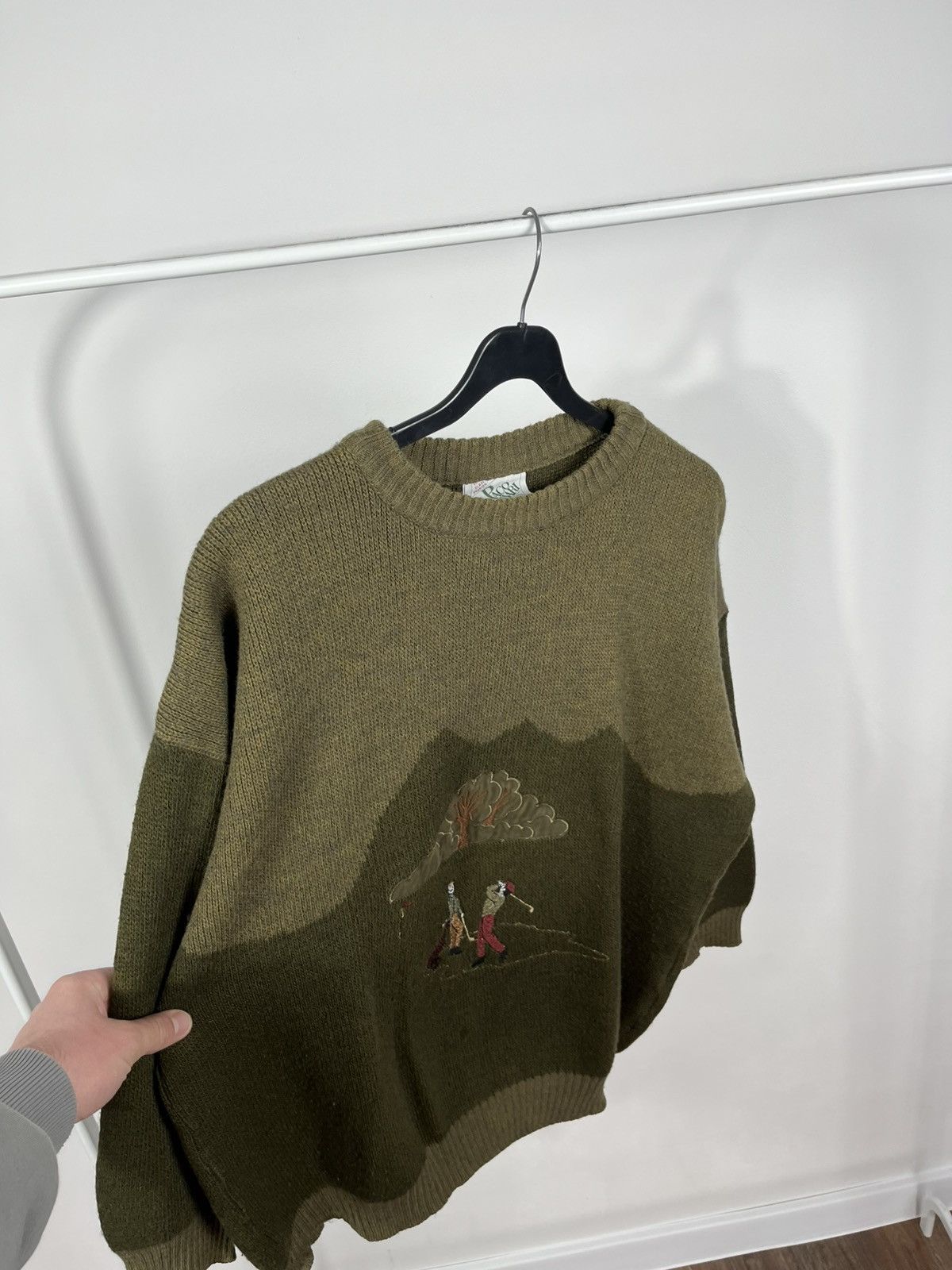 Other Vintage Paco Calvari Golf Sweater Wool Golf Scene Knit L Size US L / EU 52-54 / 3 - 5 Thumbnail