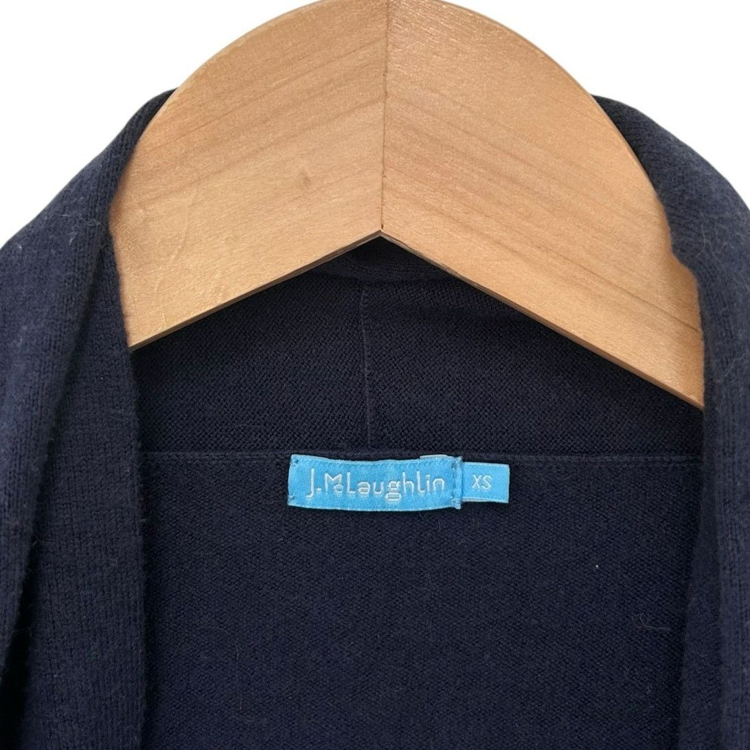 J.McLaughlin J. McLaughlin Navy Blue Open Front Cardigan Sz XS Size XS / US 0-2 / IT 36-38 - 2 Thumbnail