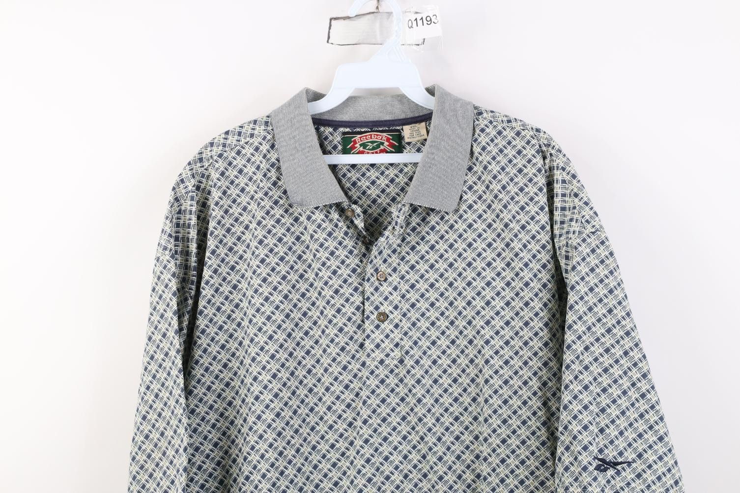 Reebok Vintage 90s Reebok Golf Fit Checkered Golfing Polo Shirt Size US XXL / EU 58 / 5 - 2 Thumbnail