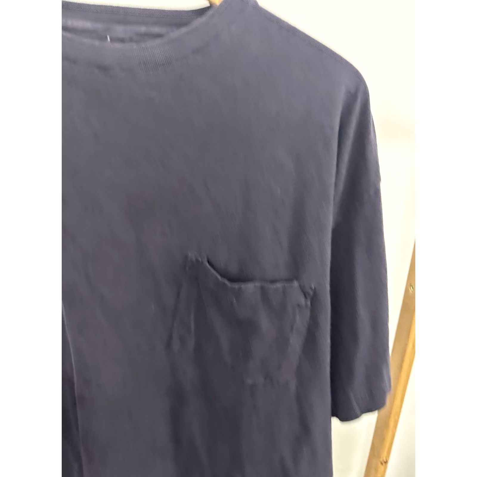 Vintage VTG 90s BOXY Dark Navy Pocket Front T-Shirt XL Blue Cotton Grunge Workwear WIP Blank Essential Pockets Mens Size US XL / EU 56 / 4 - 7 Thumbnail