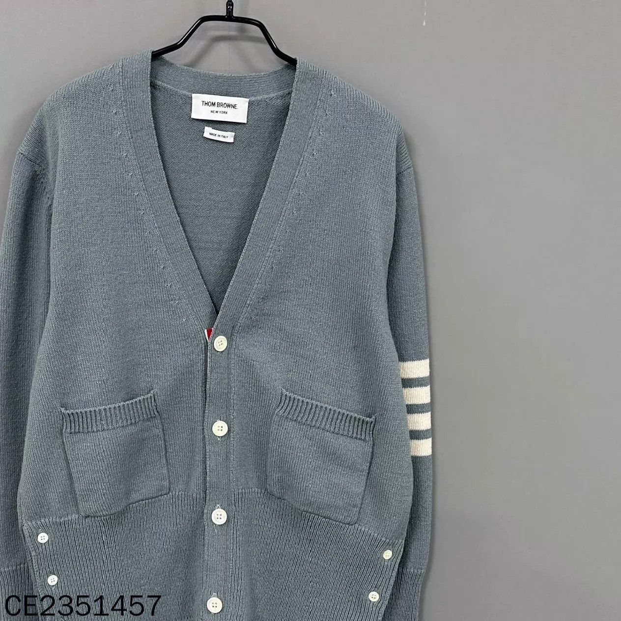 Thom Browne Thom Browne Men's Classic 3-Bar Wool Cardigan Size 4 Size US XL / EU 56 / 4 - 2 Thumbnail