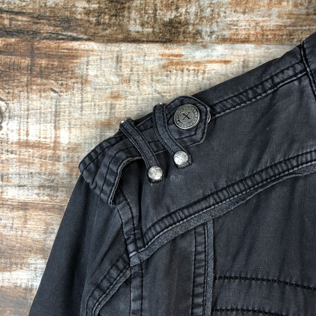 Vintage DLL X Black seditionaries punk bikers Jacket #A2555 Size US M / EU 48-50 / 2 - 11 Thumbnail