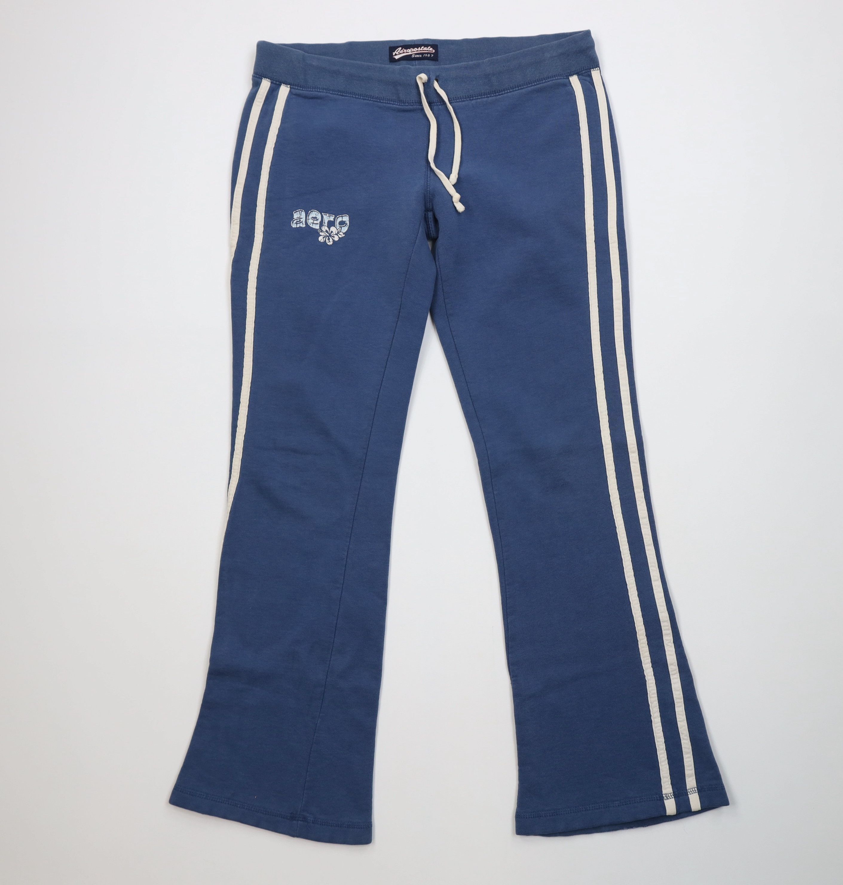 Aeropostale Vintage 90s Y2K Aeropostale Spell Flower Wide Leg Sweatpants Size 30" / US 8 / IT 44 - 1 Thumbnail