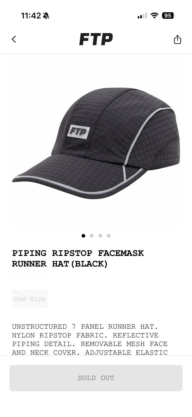 Fuck The Population FTP PIPING RIPSTOP FACEMASK RUNNER HAT (BLACK) Size ONE SIZE - 1 Thumbnail