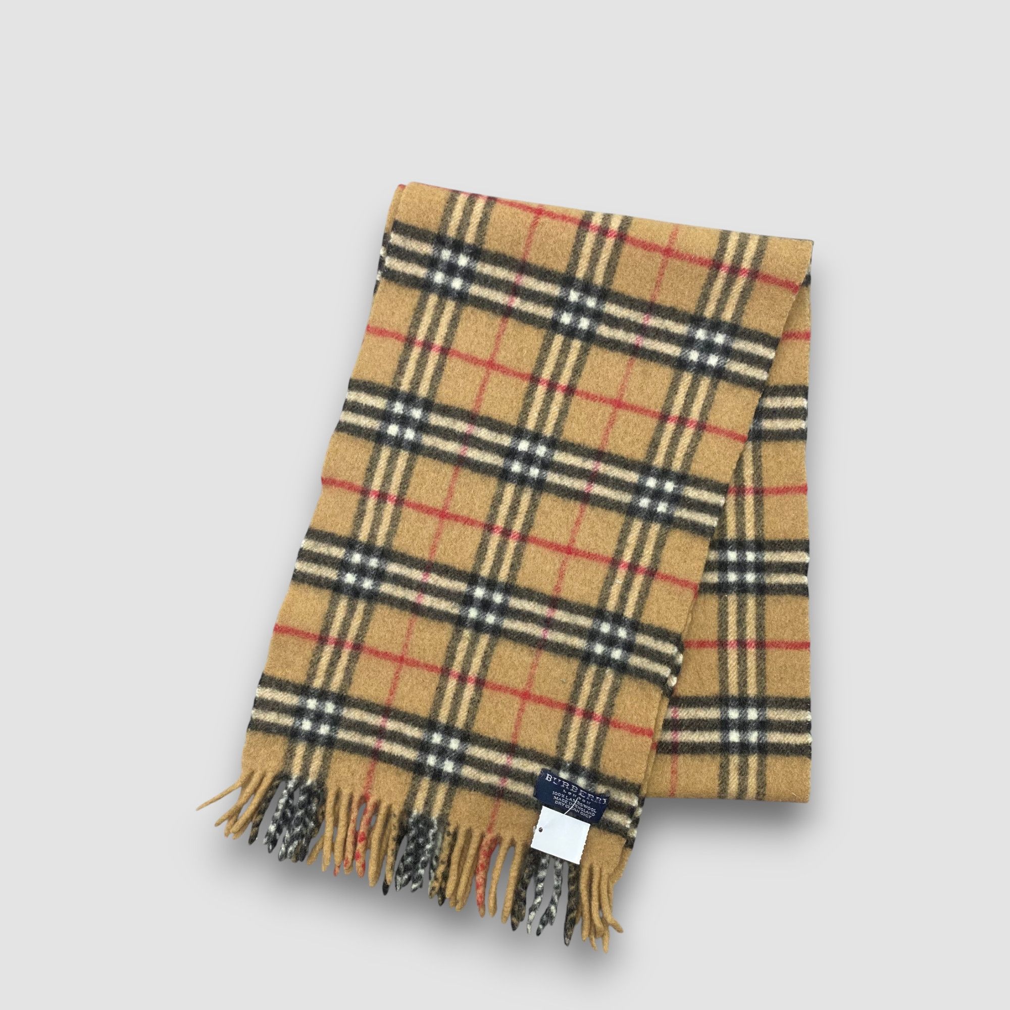 Burberry Vintage Burberry Scarf Muffler Wool Winter Check Scarves Size ONE SIZE - 3 Thumbnail