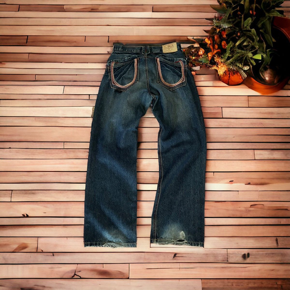 Akademiks Vintage Akademics ‘AKDMKS’ Distressed Jeans Size 32 Size US 32 / EU 48 - 1 Thumbnail