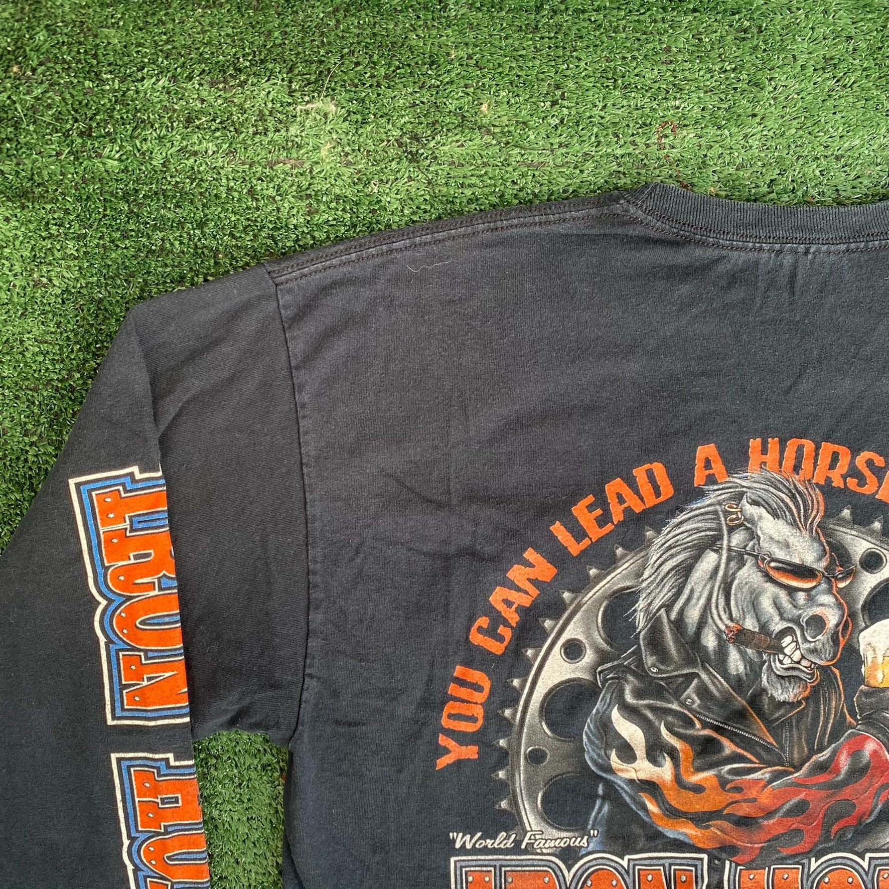 Vintage Vintage Y2K Iron Horse Saloon Shirt Punk Long Sleeve Tee Size US L / EU 52-54 / 3 - 6 Thumbnail