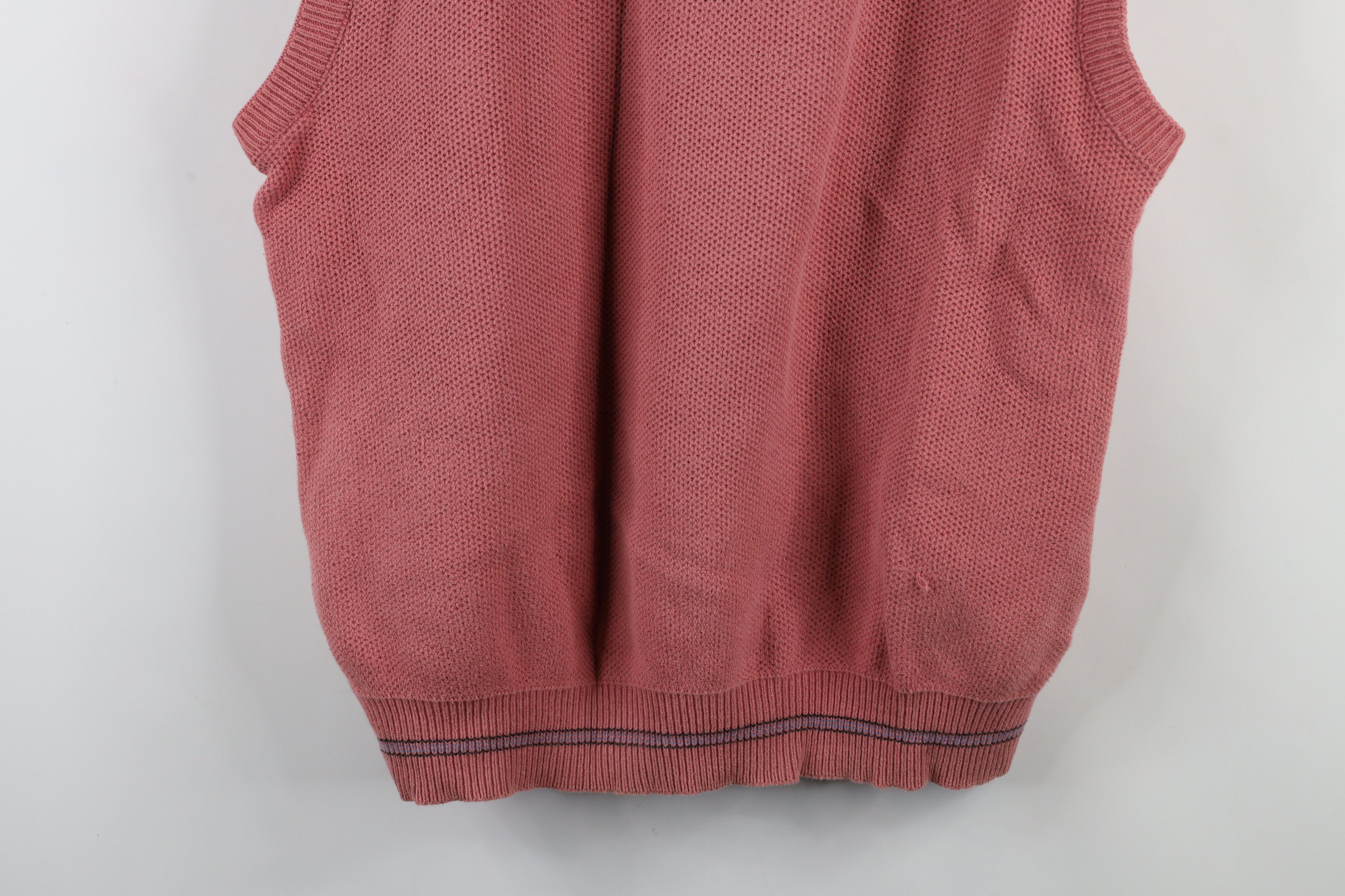 Vintage Vintage 90s Streetwear Knit Golf Sweater Vest Pink USA Size US XL / EU 56 / 4 - 10 Thumbnail