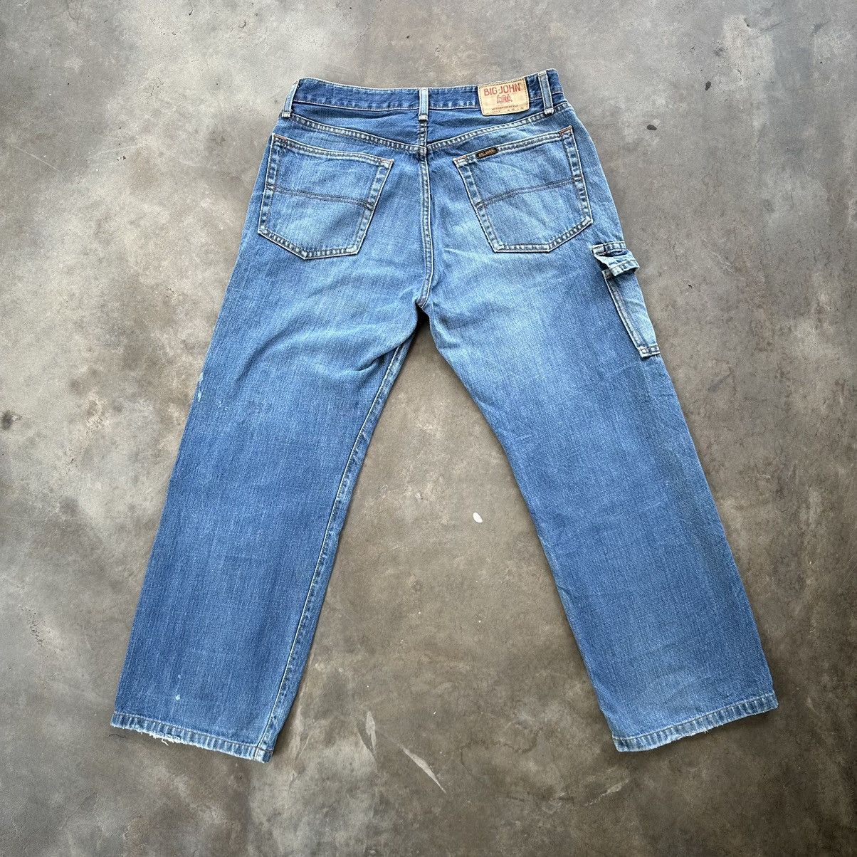 Japanese Brand Vintage Big John Distressed Faded Denim Jean Pant W29 Size US 29 - 9 Thumbnail