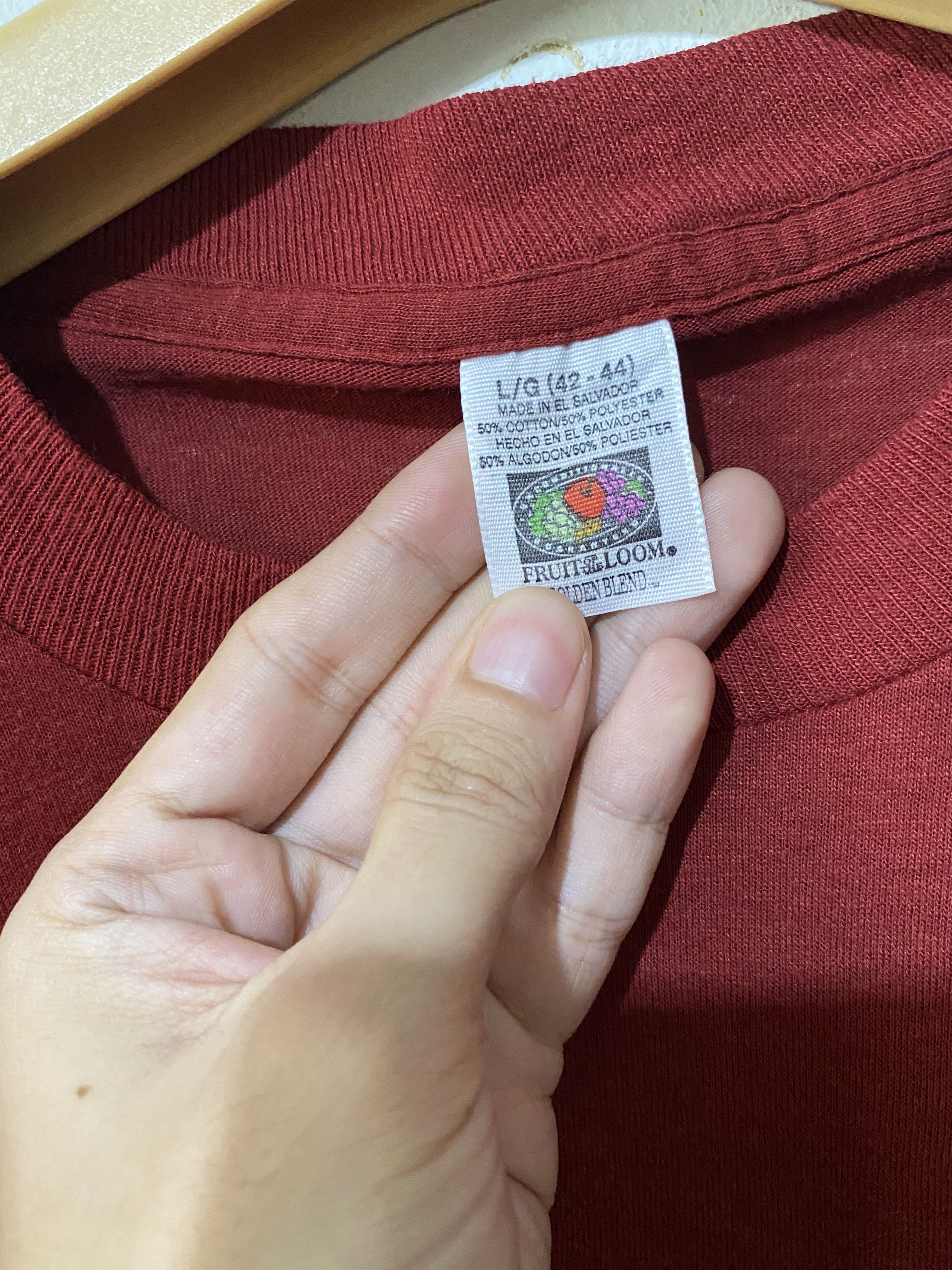 Fruit Of The Loom × Vintage Vintage 90s Fruit of Loom Pocket Tee Size US L / EU 52-54 / 3 - 4 Thumbnail