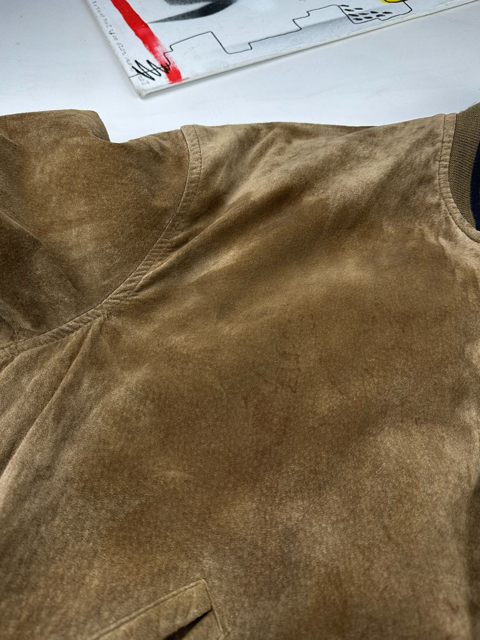 PERSON'S Vintage Person's suede leather Varsity Jacket Size US L / EU 52-54 / 3 - 10 Thumbnail