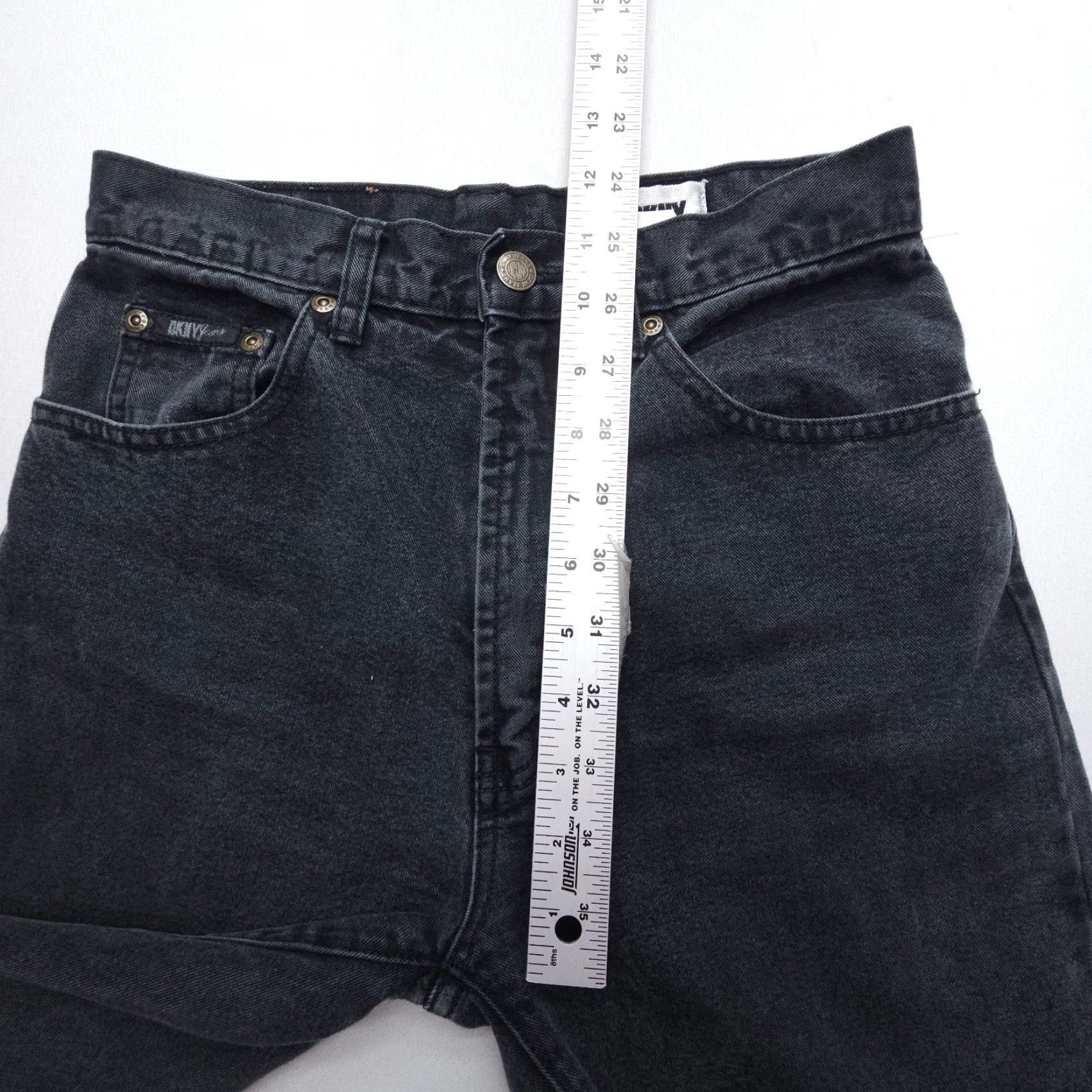 DKNY VINTAGE DKNY Mom Jeans Size 14 Black 26 x 28 High Rise 90s Dark Wash Denim Size 36" / US 14 / IT 50 - 7 Thumbnail