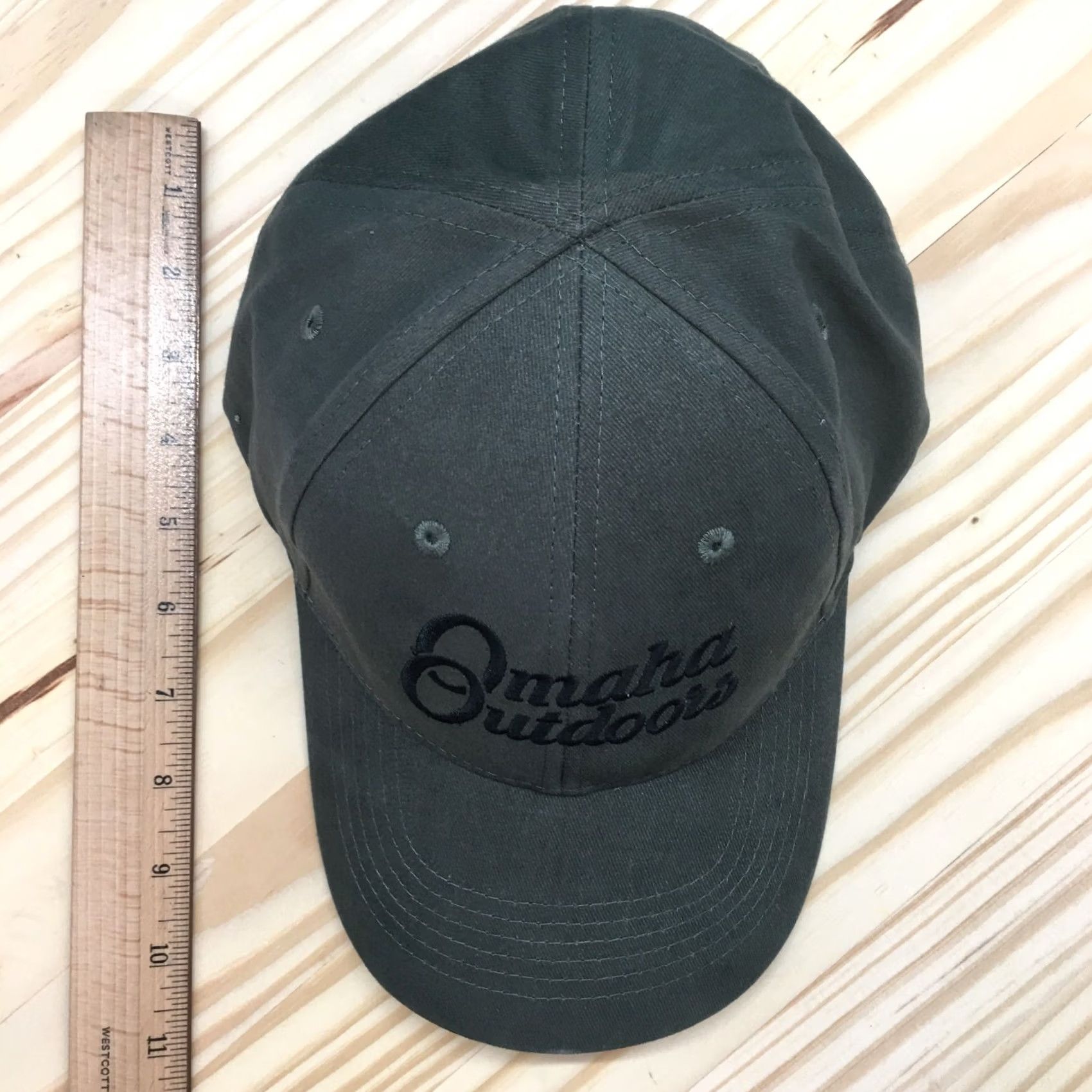 Vintage Mountain Lake Omaha Outdoors Baseball Cap Mens Green One Size Embroidered Logo Size ONE SIZE - 3 Thumbnail