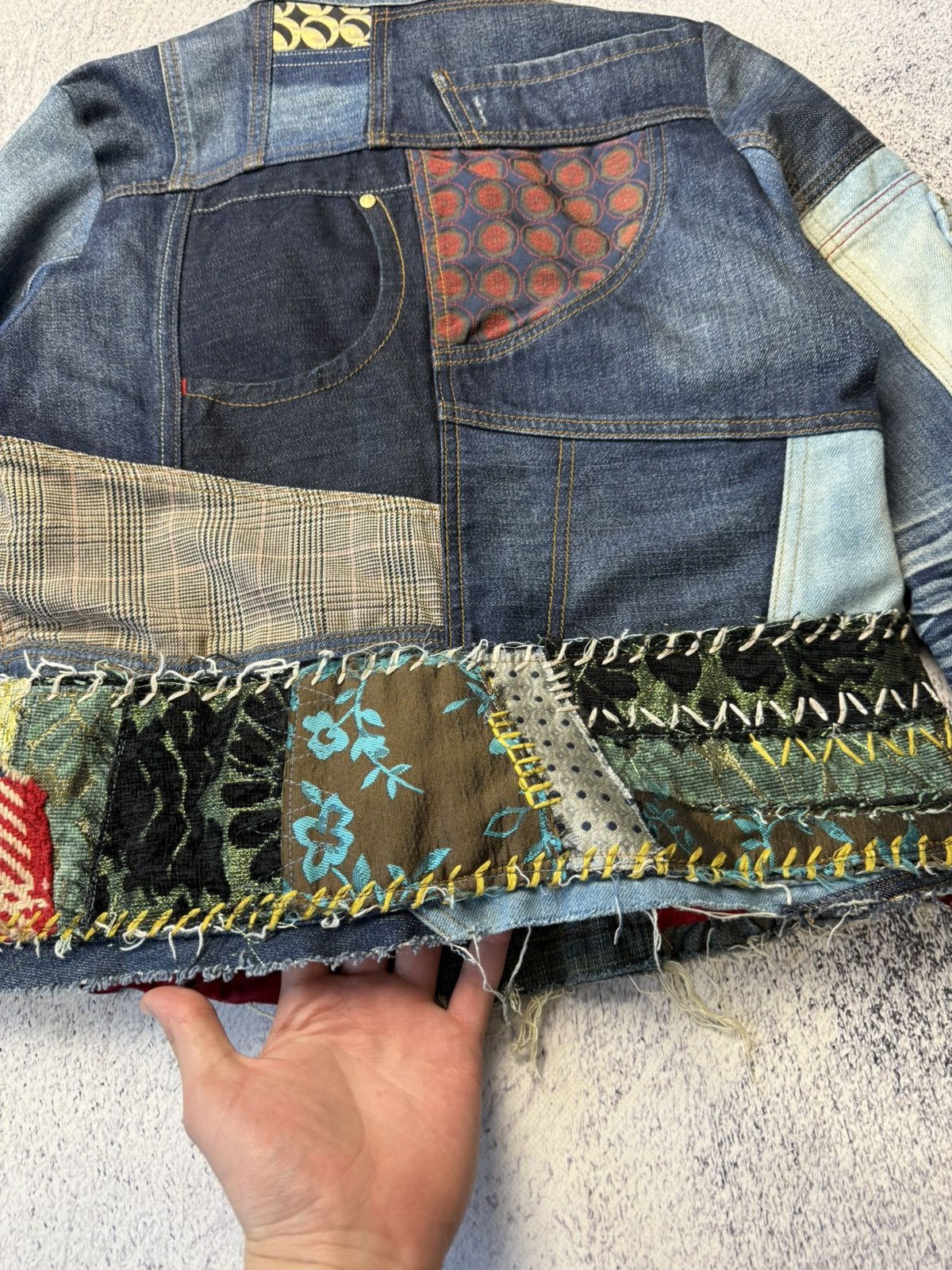 Desigual Vintage Designer Patch work Denim Jackets Y2K Japanese Size M / US 6-8 / IT 42-44 - 18 Thumbnail