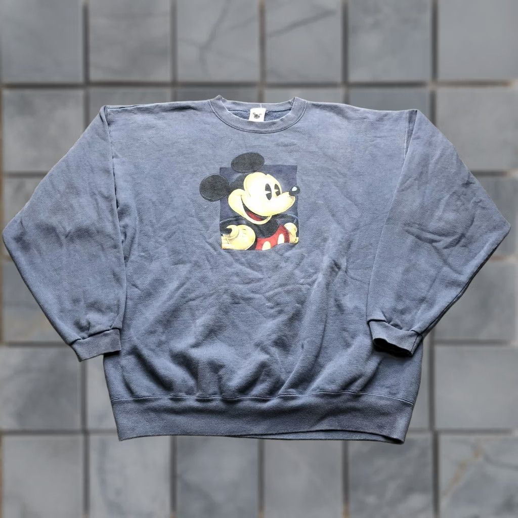 Disney VINTAGE The Disney Catalog Sweatshirt Mens XL Blue Mickey Mouse Graphic Made USA Size US XL / EU 56 / 4 - 1 Thumbnail