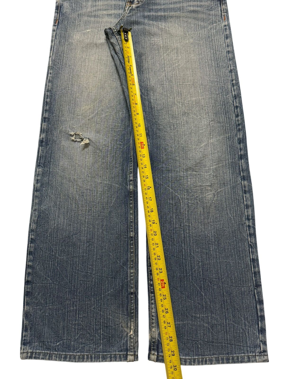 Japanese Brand Vintage Y2K Japanese Brand Blue Faded Wash Wide Leg Jeans Size US 32 / EU 48 - 10 Thumbnail