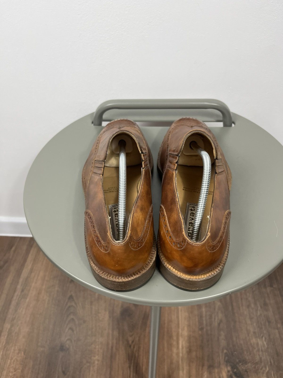 Gravati Gravati Brown Leather Brogue Slip On Dress Shoes US 7 EU 40 Size US 7 / EU 40 - 7 Thumbnail