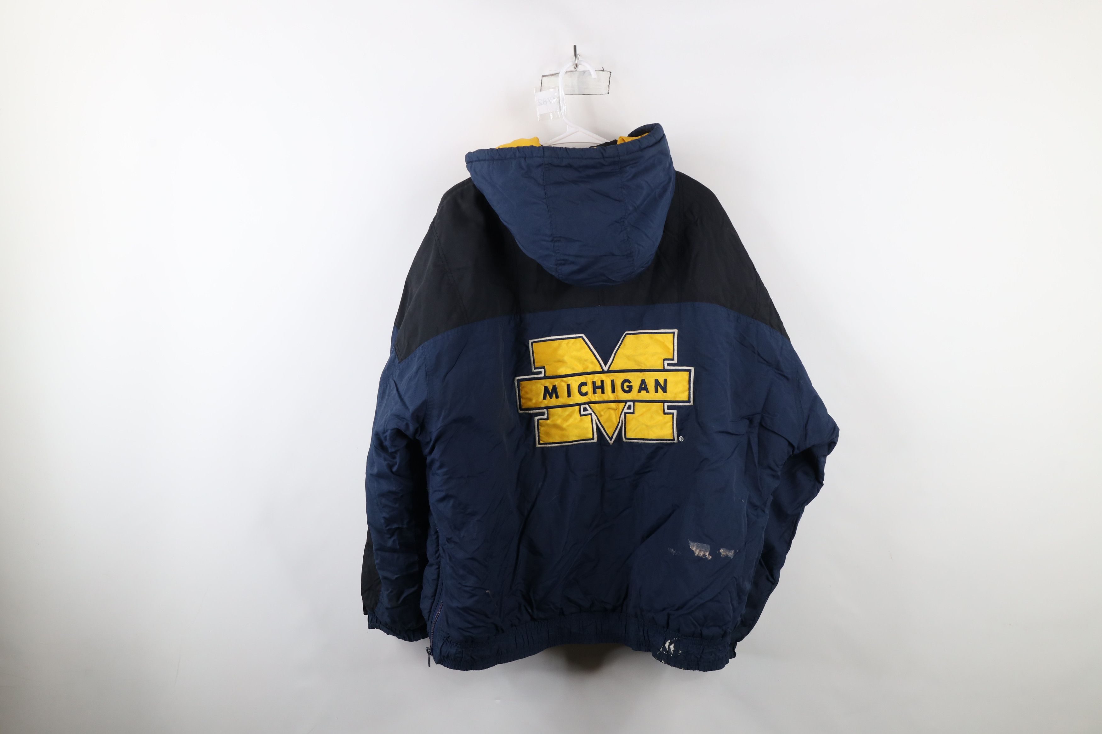 Starter Vintage 90s Starter University of Michigan Puffer Jacket Size US XL / EU 56 / 4 - 16 Thumbnail
