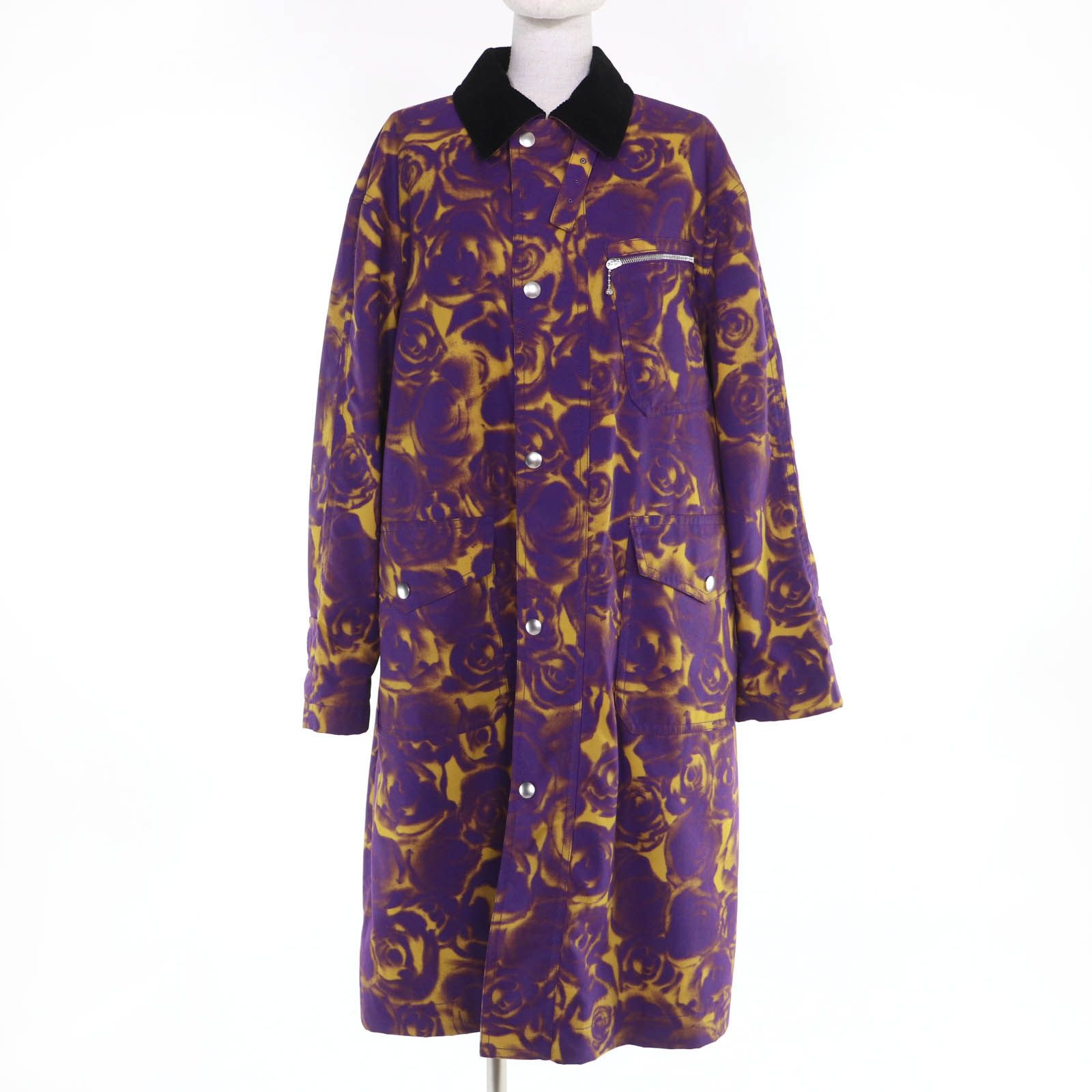 Burberry Burberry Burberry Rose Print Cotton Long Coat Textile Outerwear DUTY FREE for USA Size ONE SIZE - 1 Thumbnail
