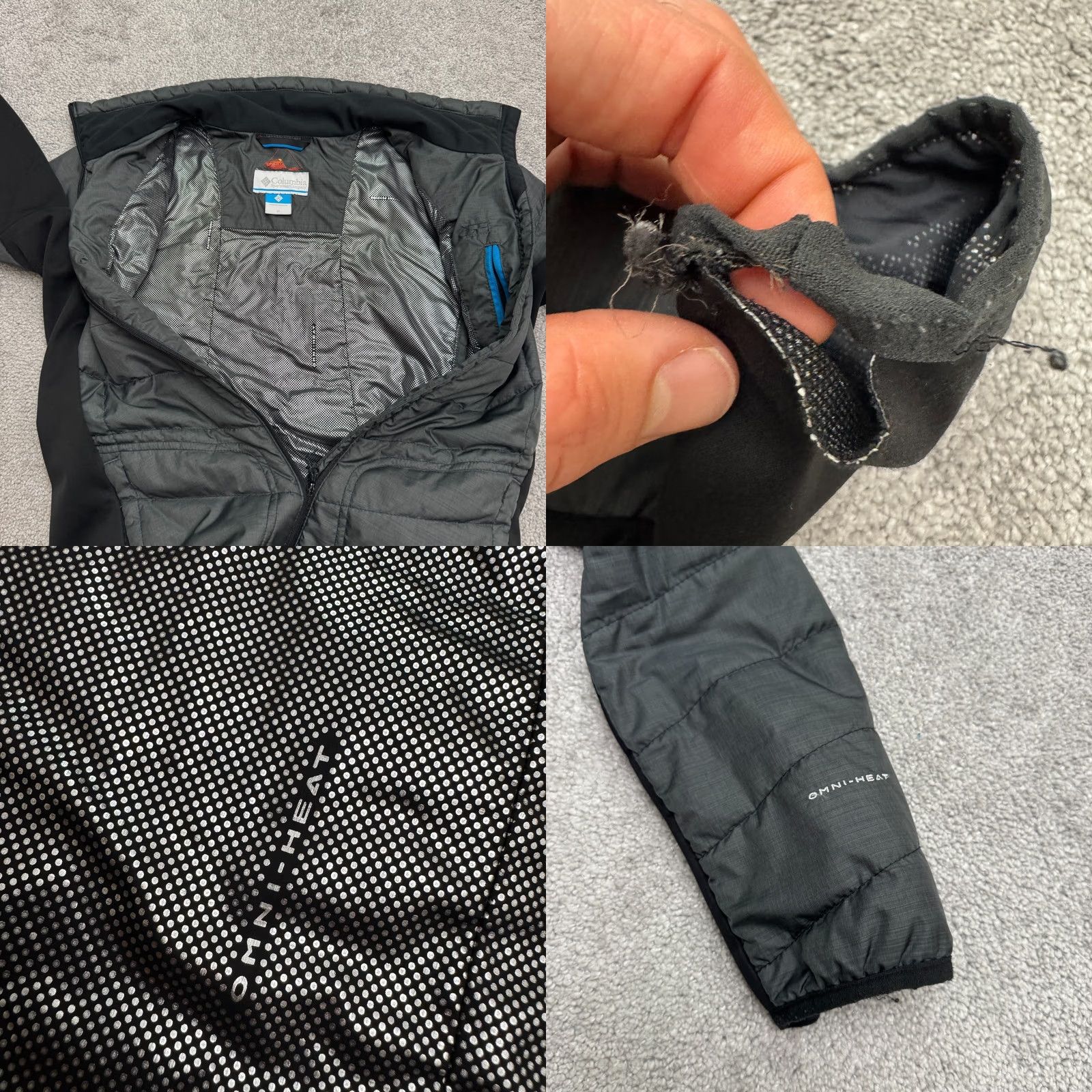 Vintage Columbia Jacket Womens M Gray Omni Heat Hybrid Insulated Quilted Black Size M / US 6-8 / IT 42-44 - 8 Thumbnail