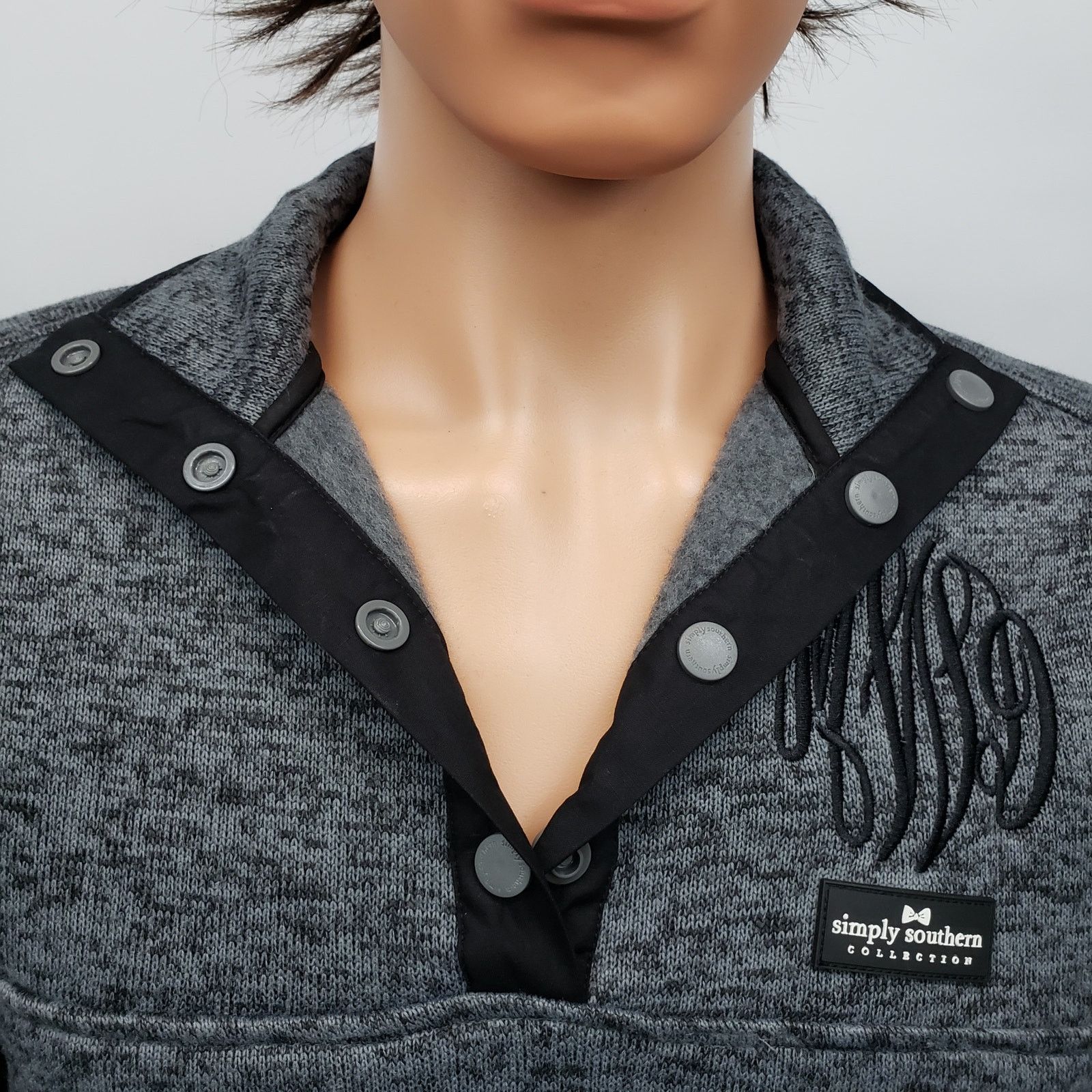 Other Simply Southern Sweater 1/4 Quarter Snap Button Knit Unisex Size US M / EU 48-50 / 2 - 6 Thumbnail