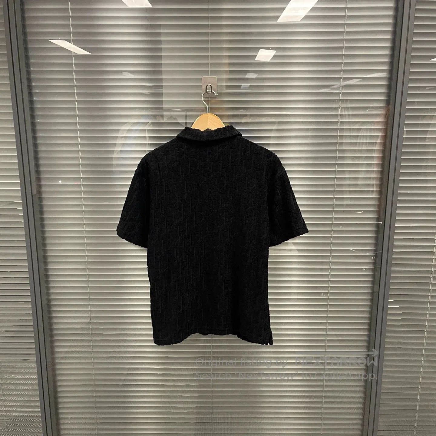 Dior Black Textured Short Sleeve Polo Shirt. Size US S / EU 44-46 / 1 - 2 Thumbnail