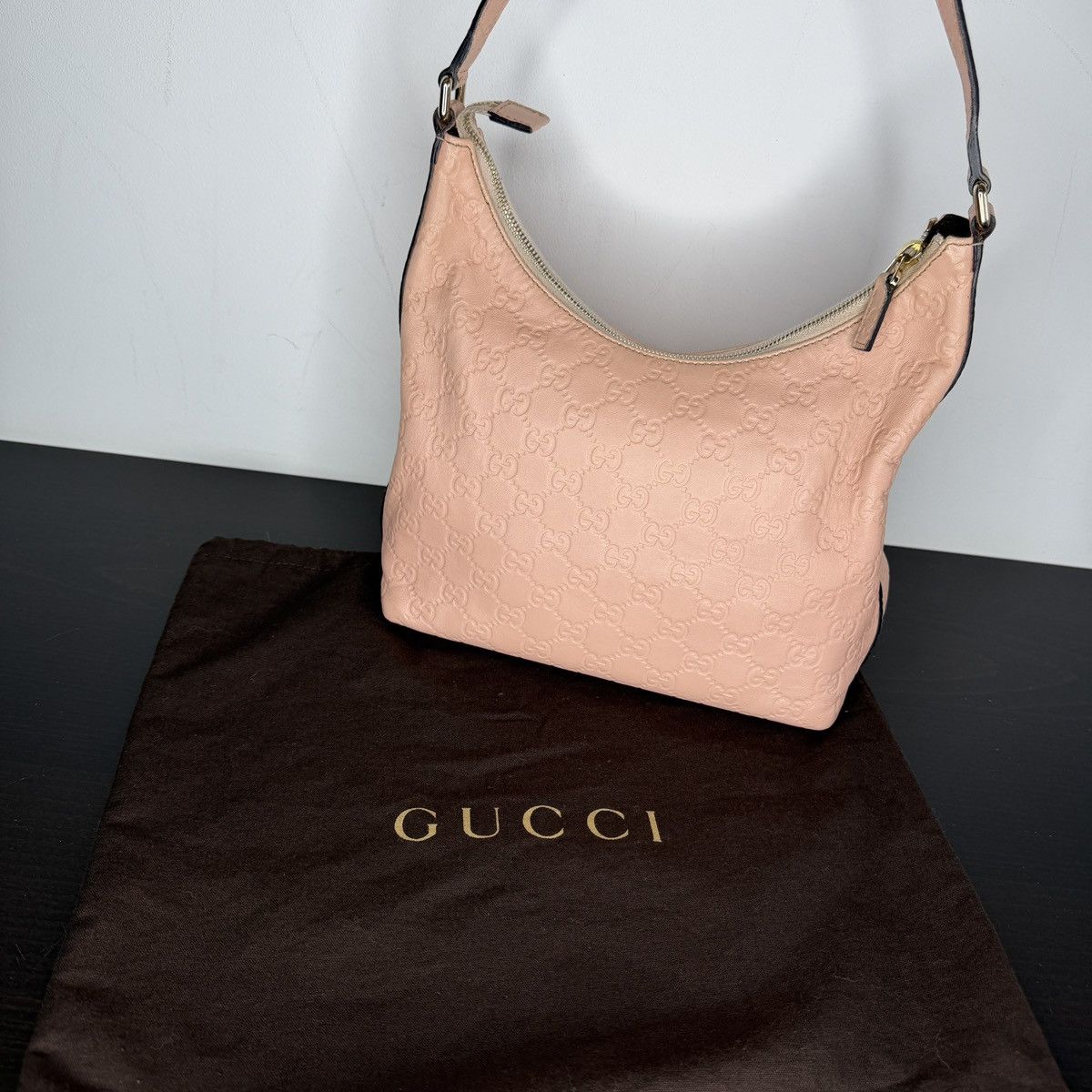 Gucci Gucci Hobo Pink Leather GG Shoulder Bag Size ONE SIZE - 2 Thumbnail