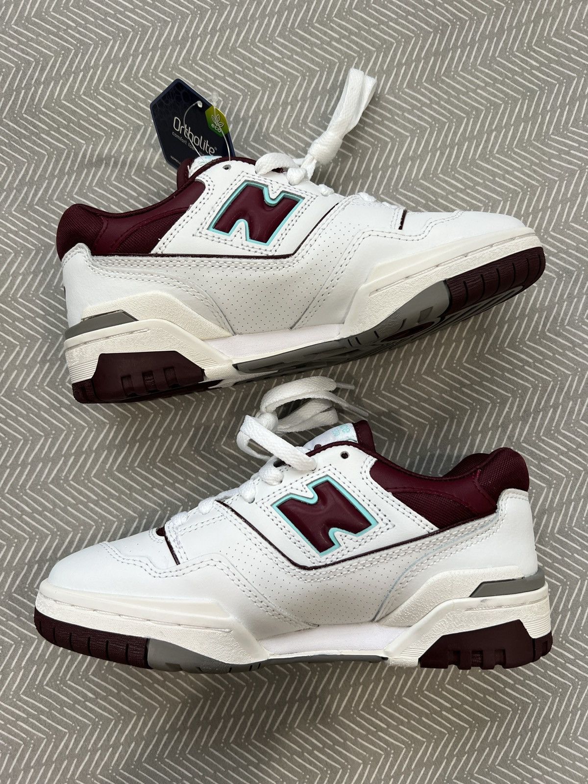 New Balance New Balance 550 Burgundy Turquoise/Cyan BB550WBG Size US 4 / IT 34 - 2 Thumbnail