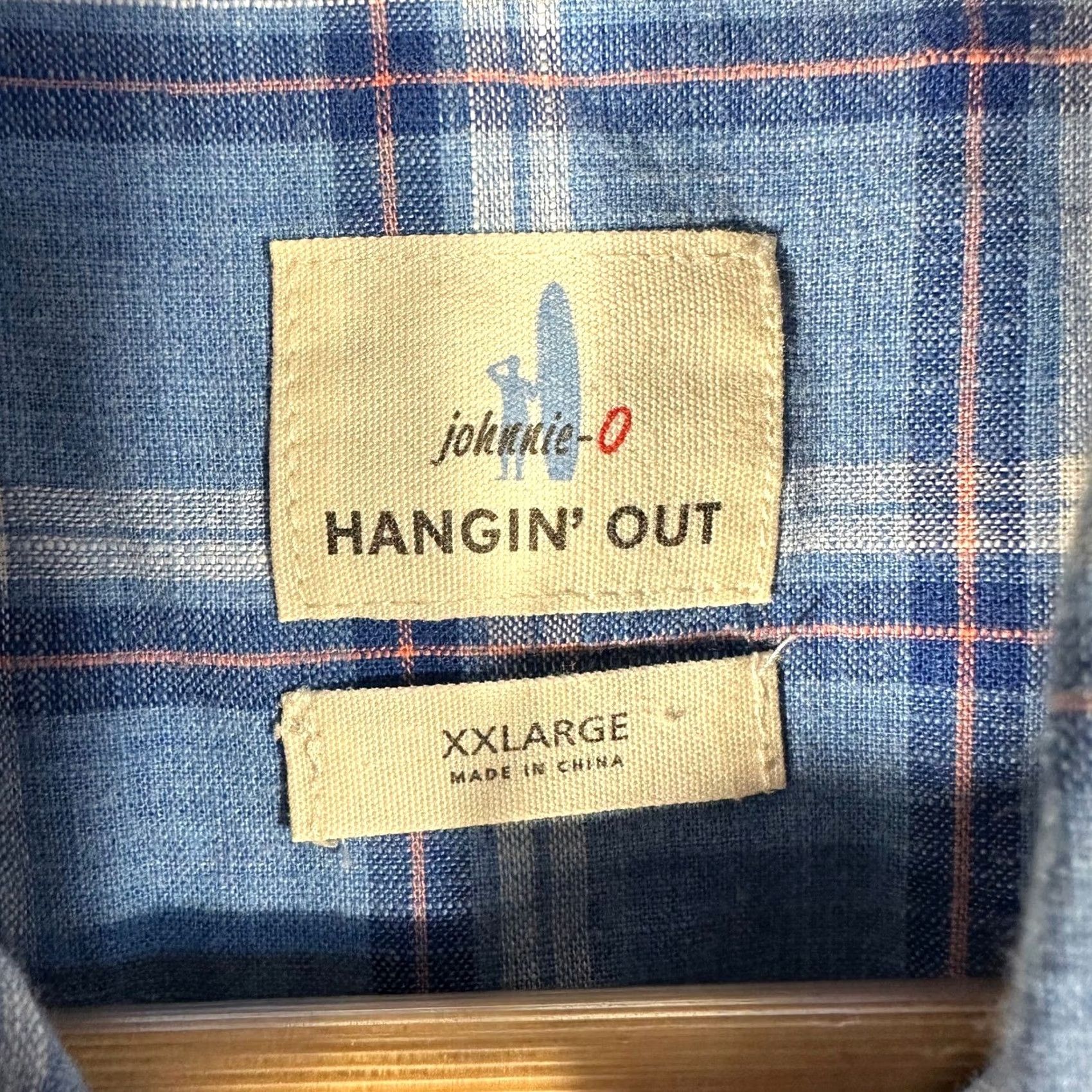 johnnie-O VINTAGE Johnnie-O Hangin' Out Button-Down Shirt Blue Plaid 2XL Mens Regatta Navy? Size US XXL / EU 58 / 5 - 3 Thumbnail