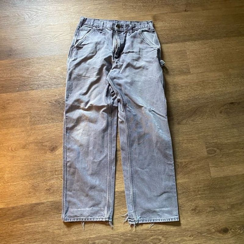 Carhartt Grey Canvas Carhartt Carpenter Pants Size US 32 / EU 48 - 1 Thumbnail