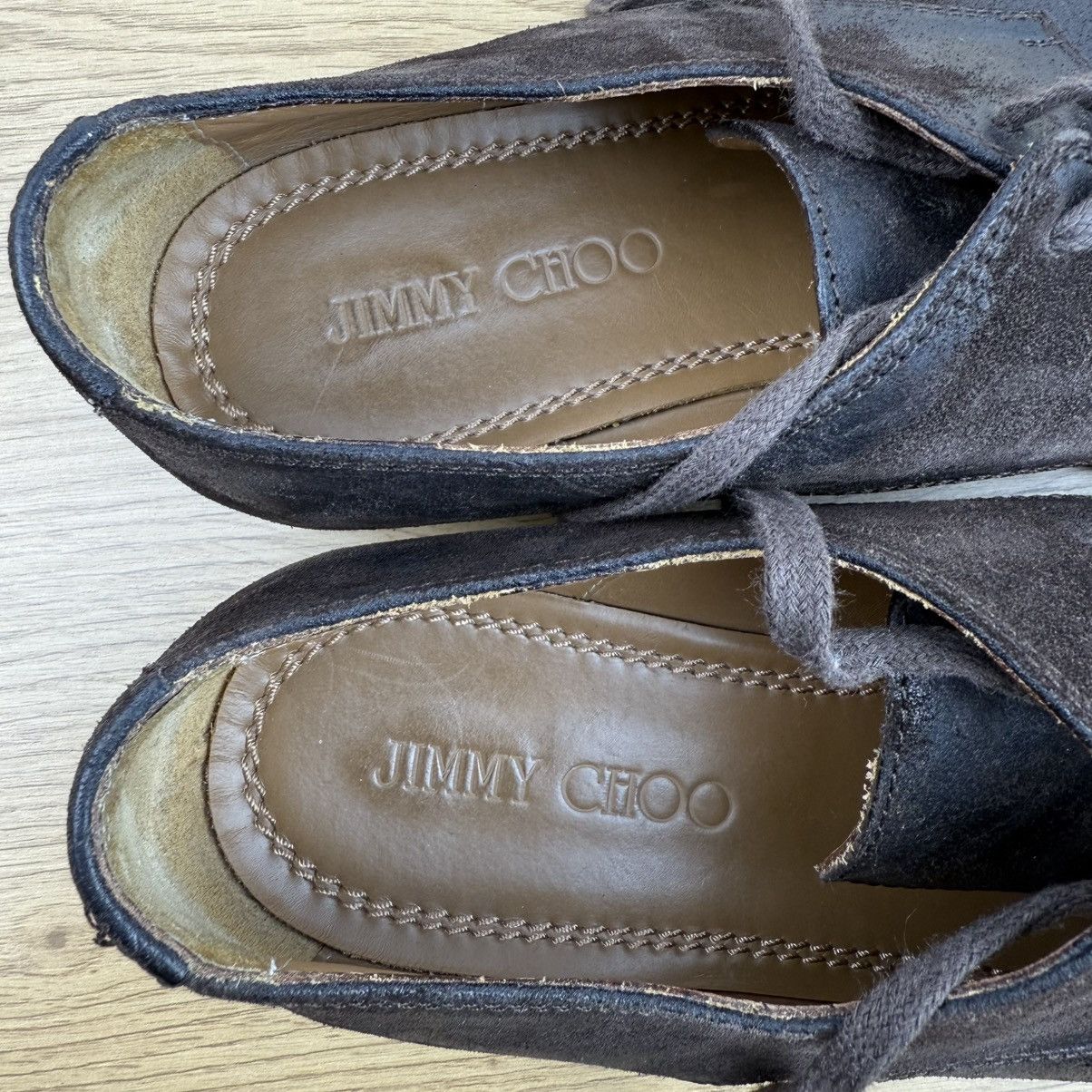Jimmy Choo JIMMY CHOO Derby Suede Shoes Lace Up Dark Brown Men’s Size US 11 / EU 44 - 13 Thumbnail