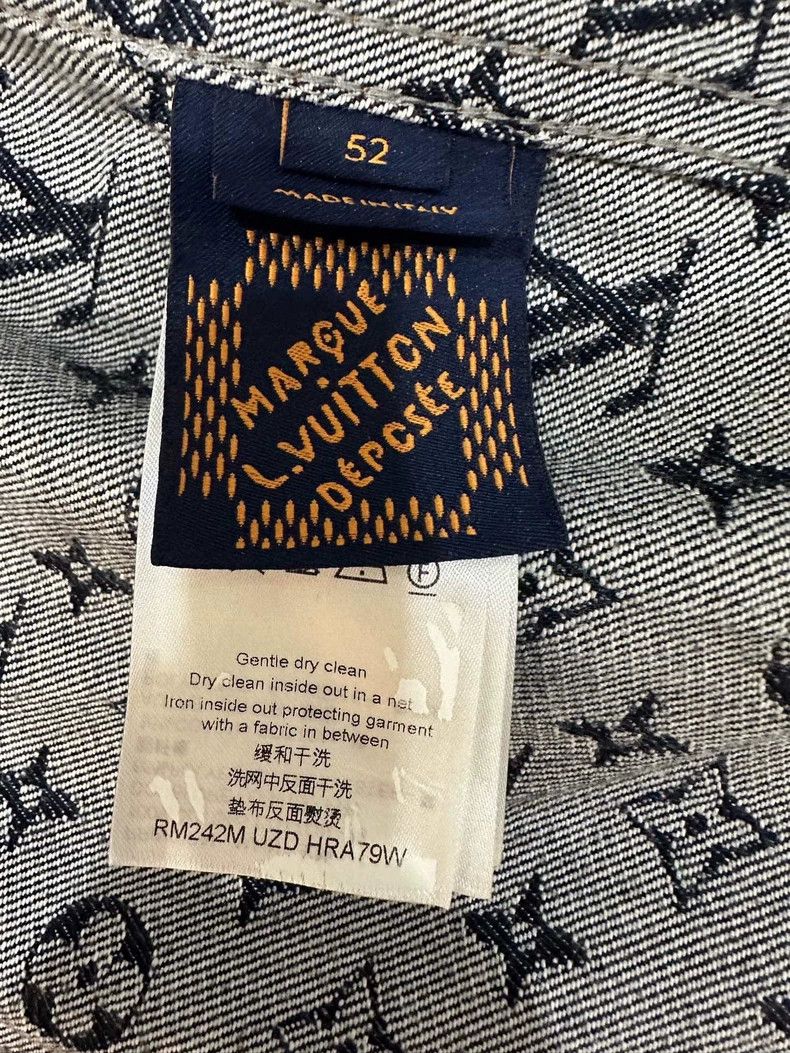 Louis Vuitton Louis Vuitton Full logo pearl button denim jacket Size US L / EU 52-54 / 3 - 6 Thumbnail